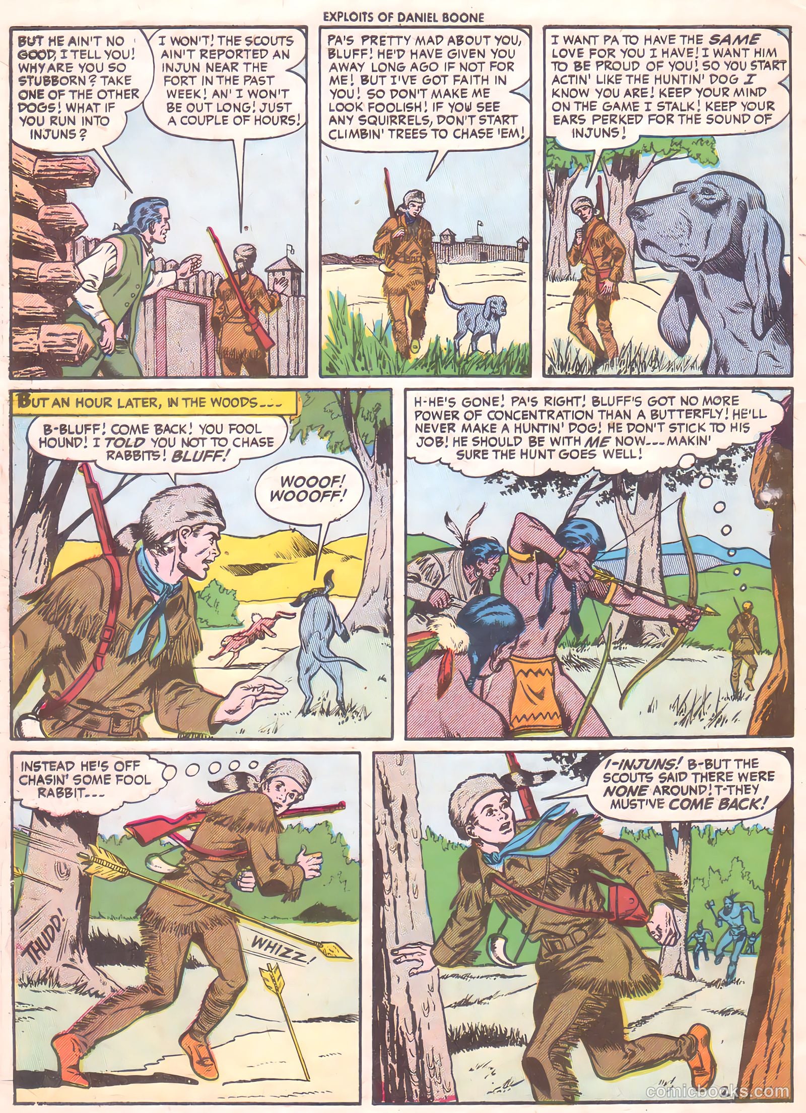 Exploits of Daniel Boone #5 (1956) — page 30 of 36