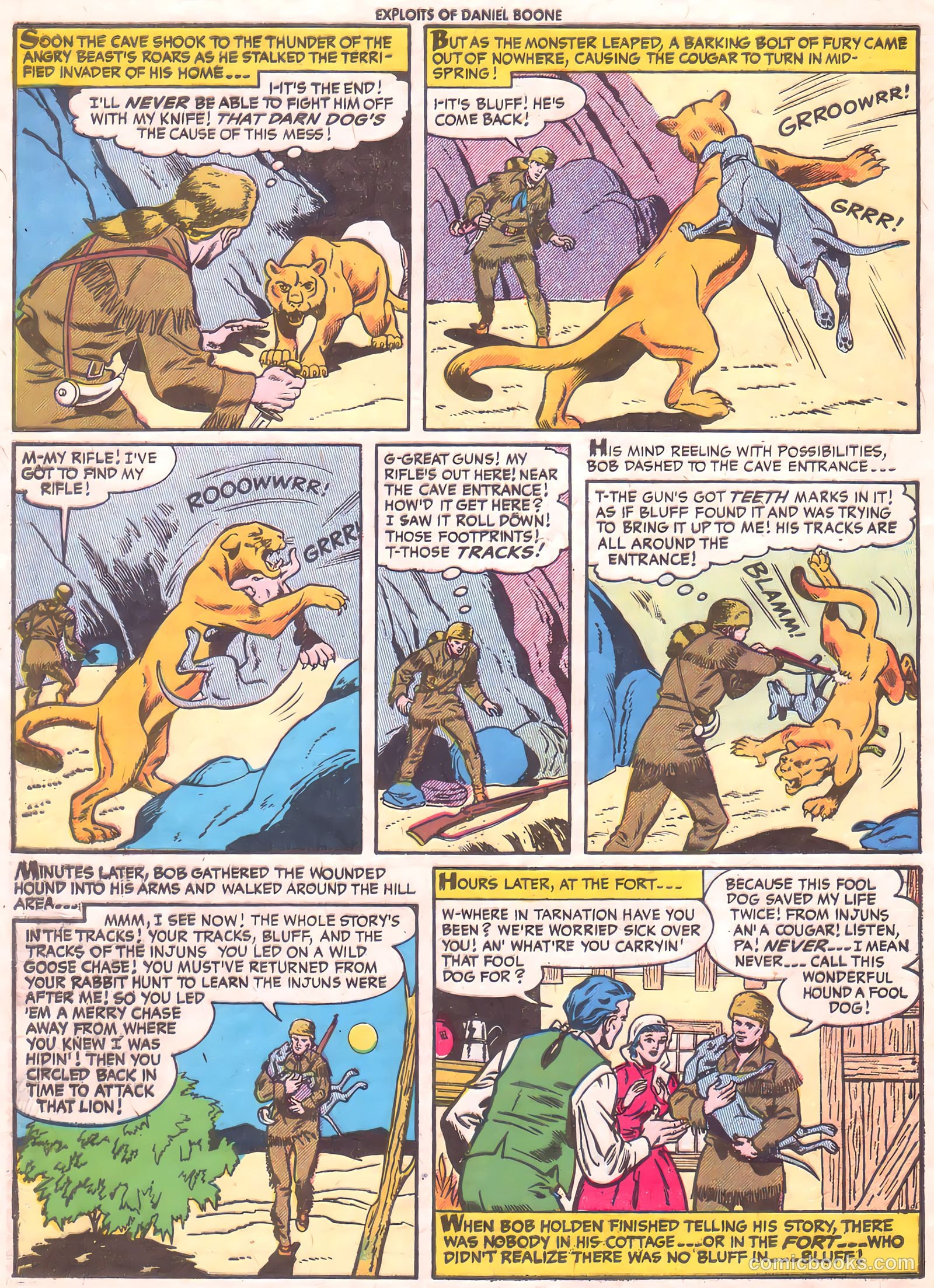 Exploits of Daniel Boone #5 (1956) — page 32 of 36