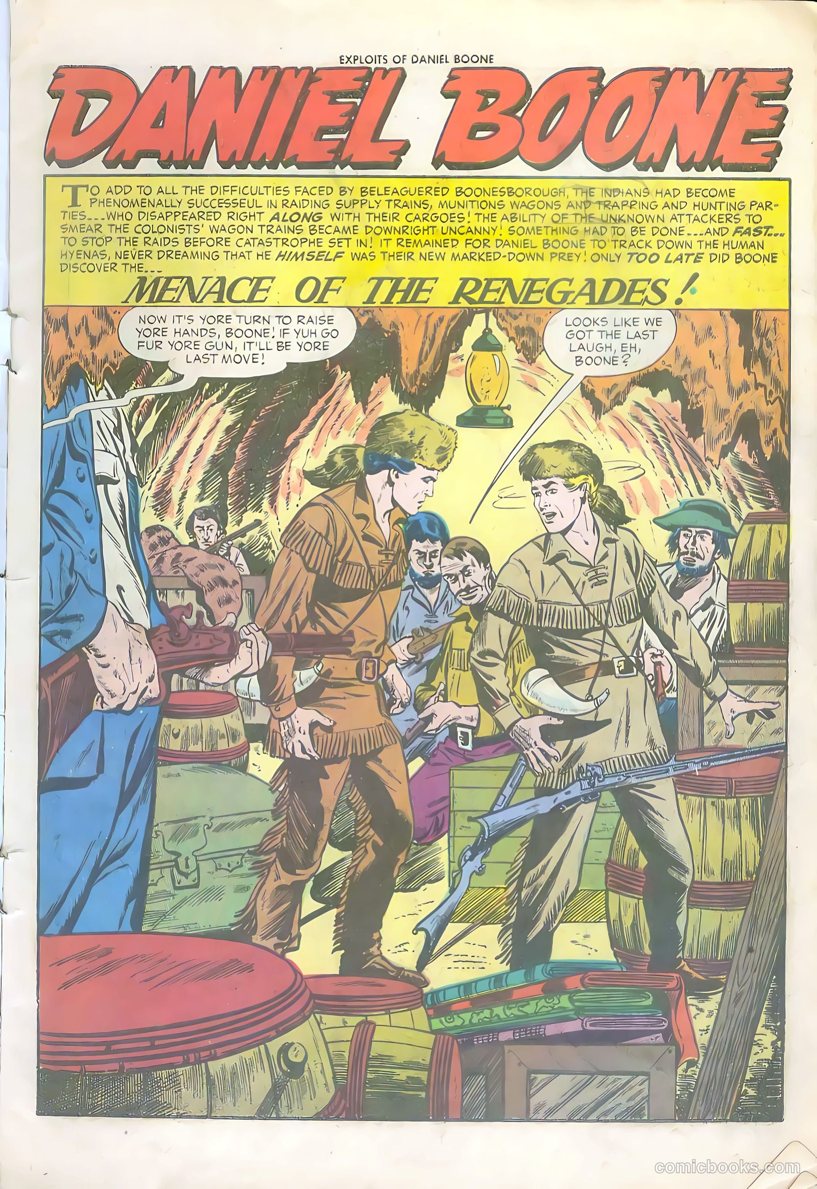 Exploits of Daniel Boone #6 (1956) — page 3 of 36