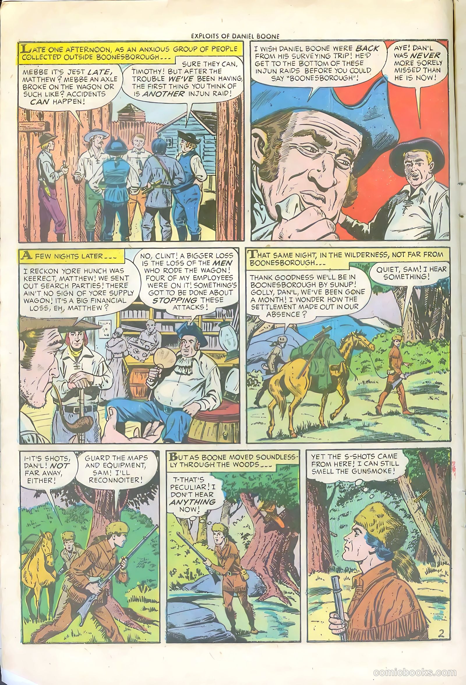 Exploits of Daniel Boone #6 (1956) — page 4 of 36