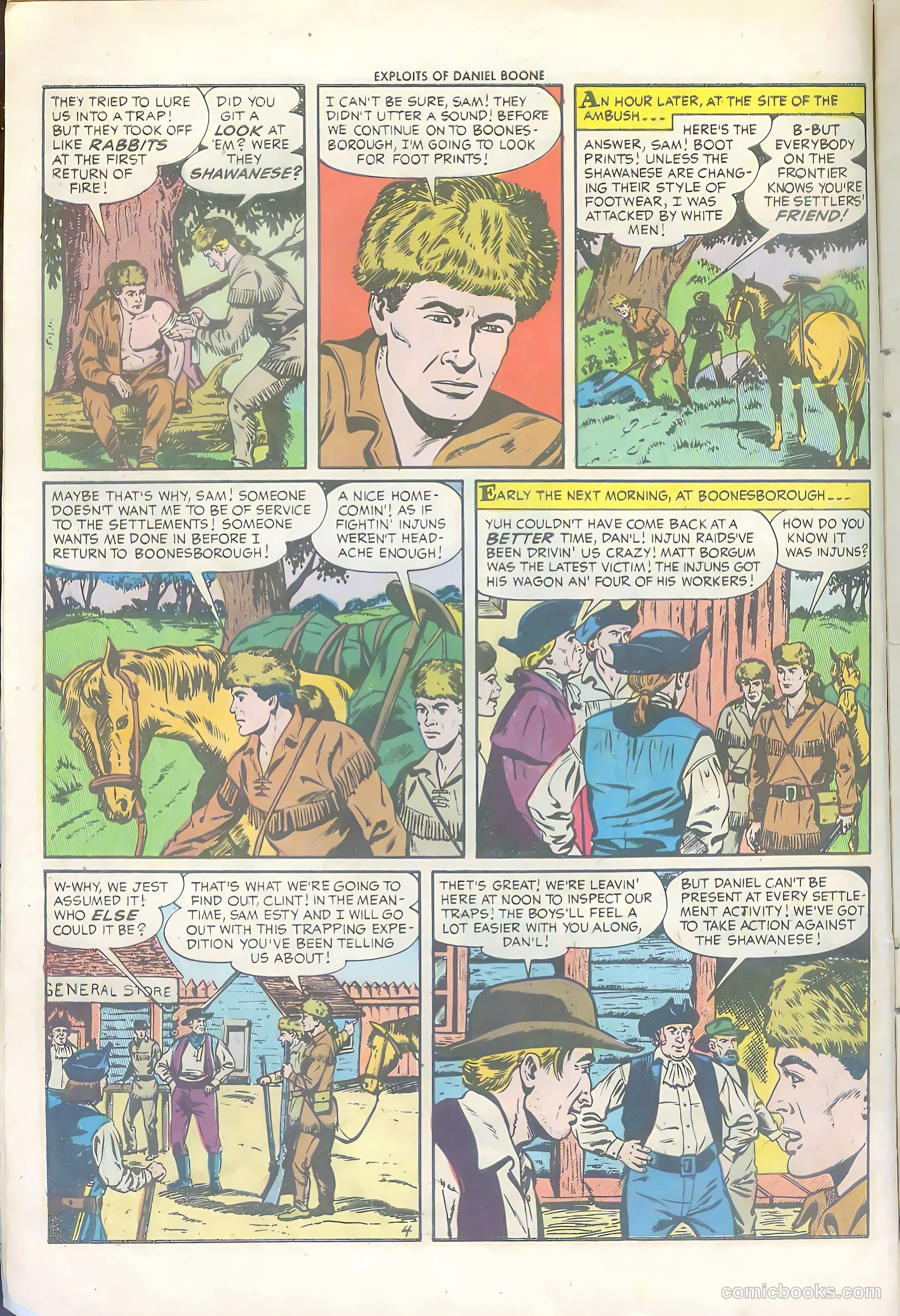 Exploits of Daniel Boone #6 (1956) — page 6 of 36