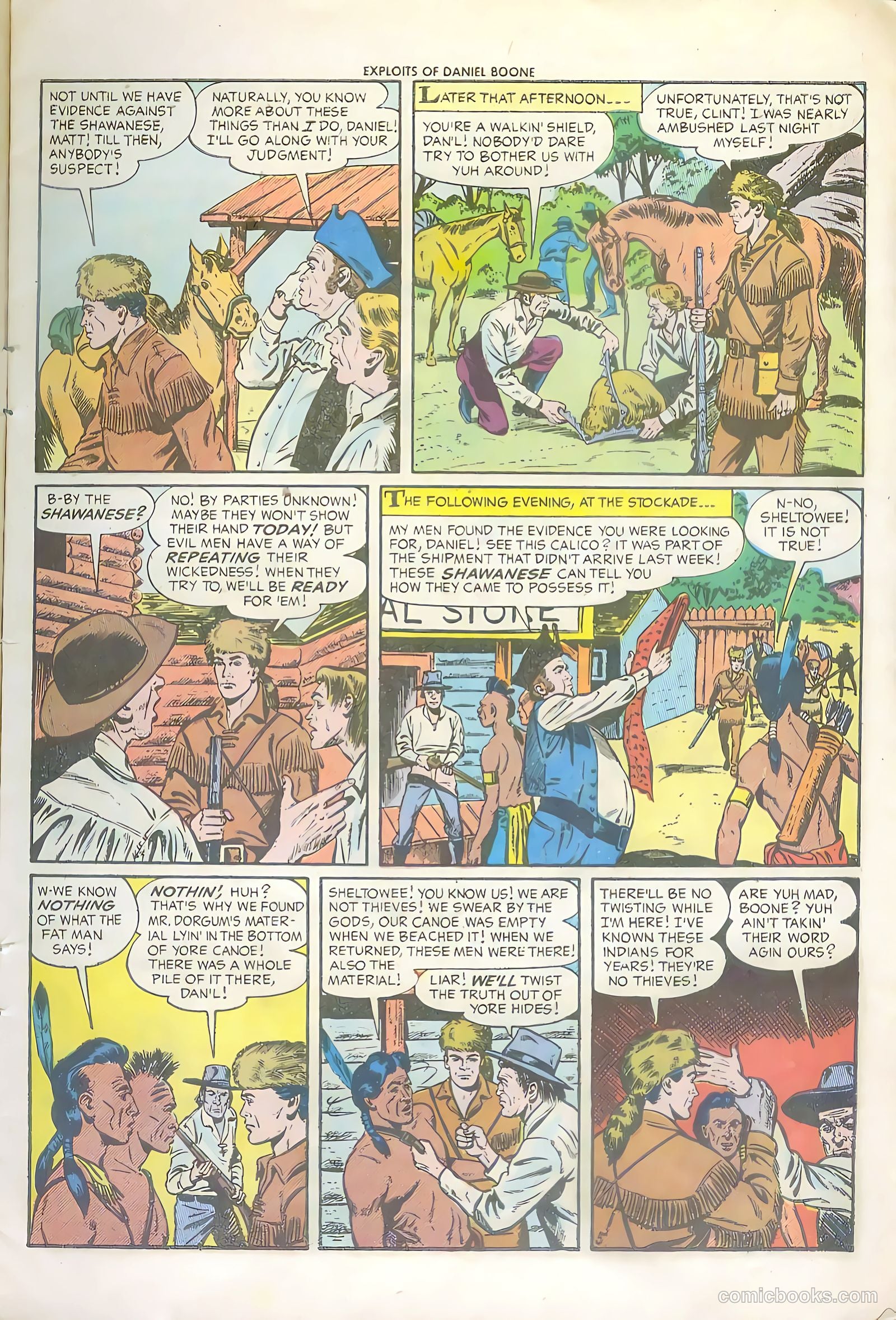 Exploits of Daniel Boone #6 (1956) — page 7 of 36