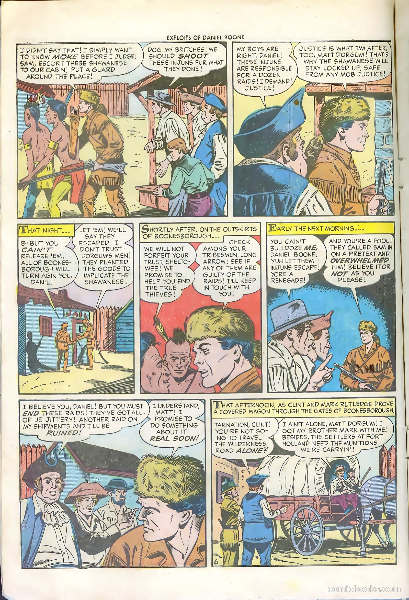 Exploits of Daniel Boone #6 (1956) — page 8 of 36