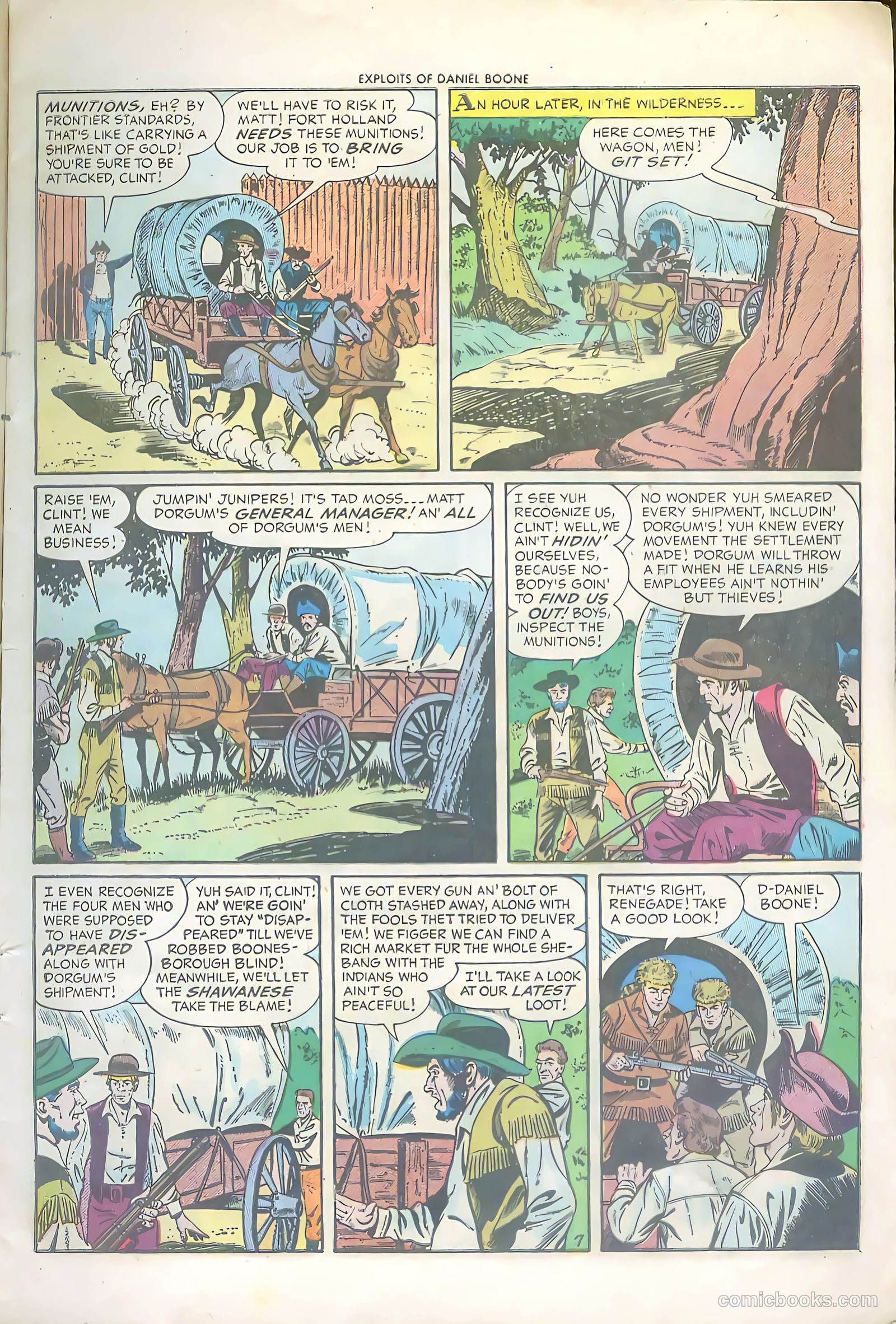 Exploits of Daniel Boone #6 (1956) — page 9 of 36
