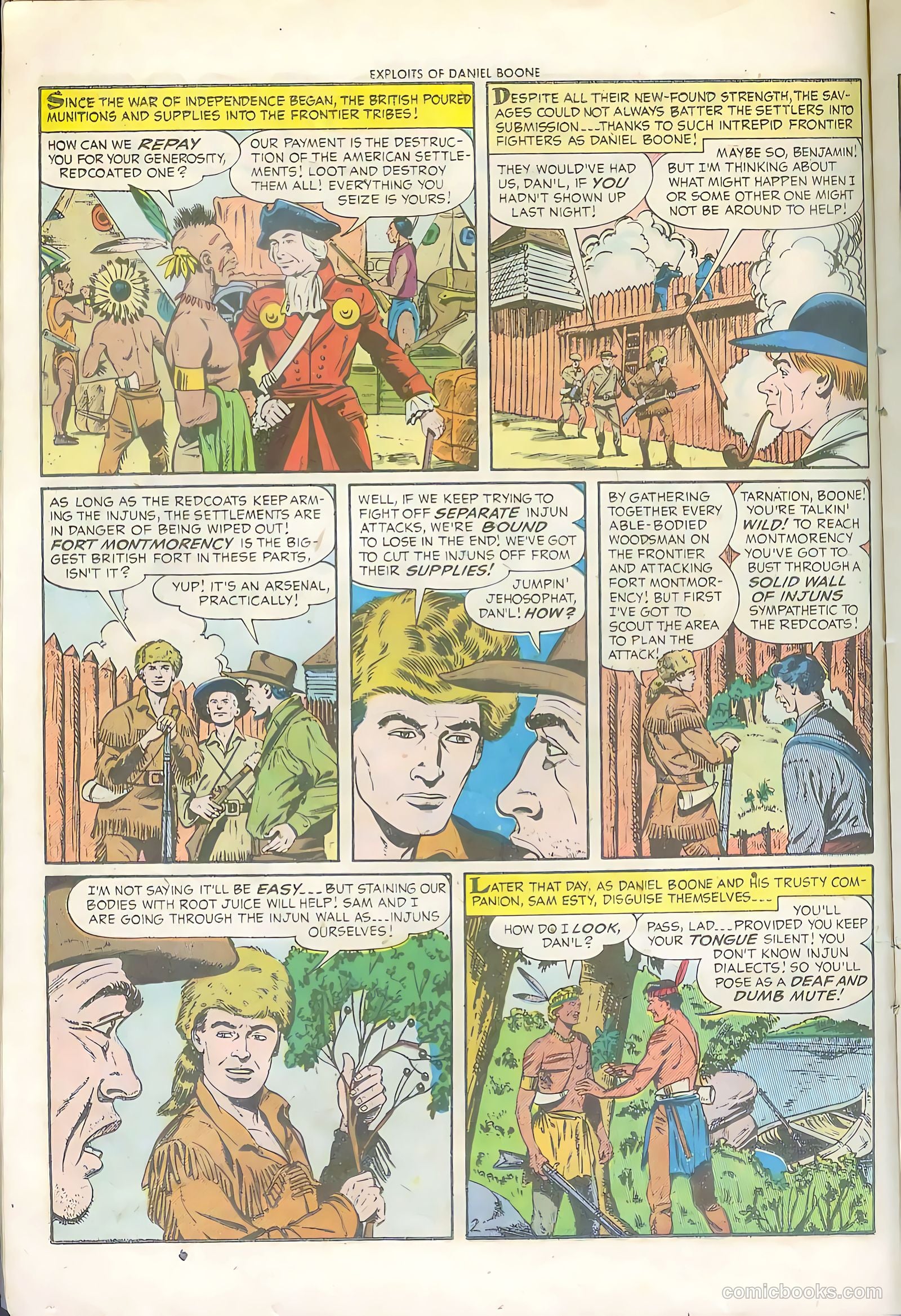 Exploits of Daniel Boone #6 (1956) — page 14 of 36