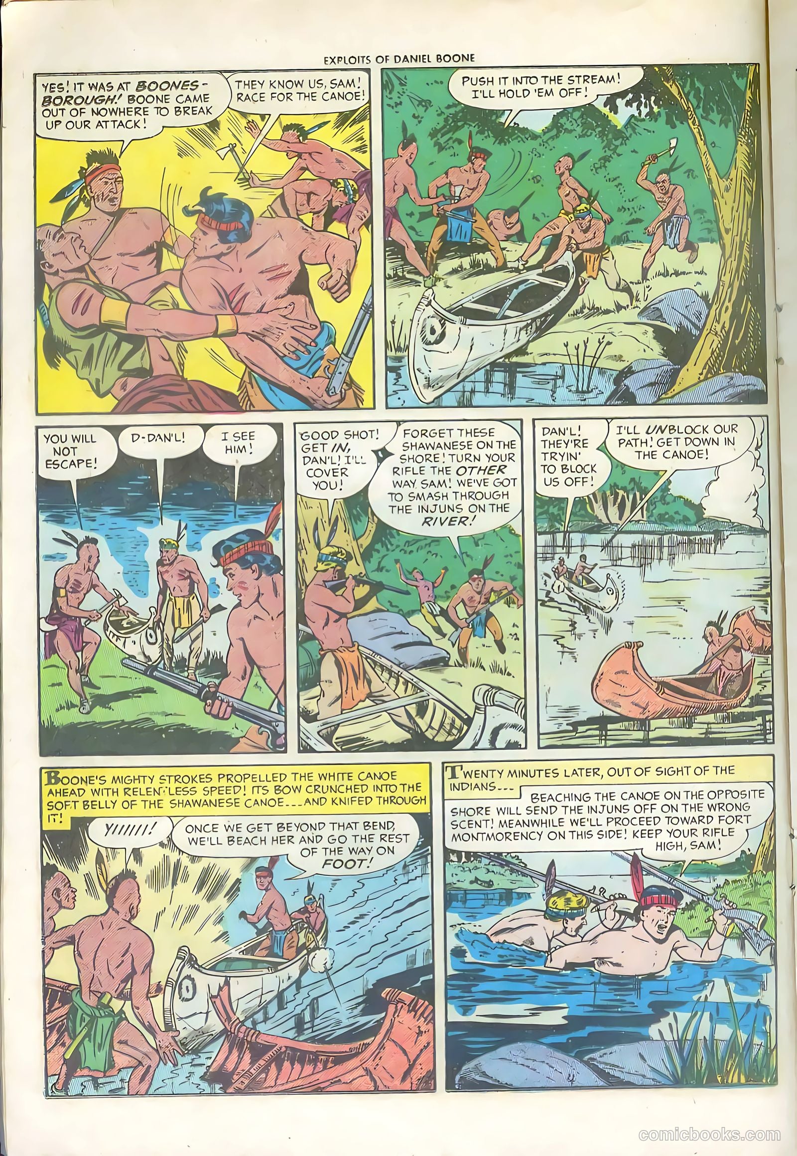 Exploits of Daniel Boone #6 (1956) — page 16 of 36