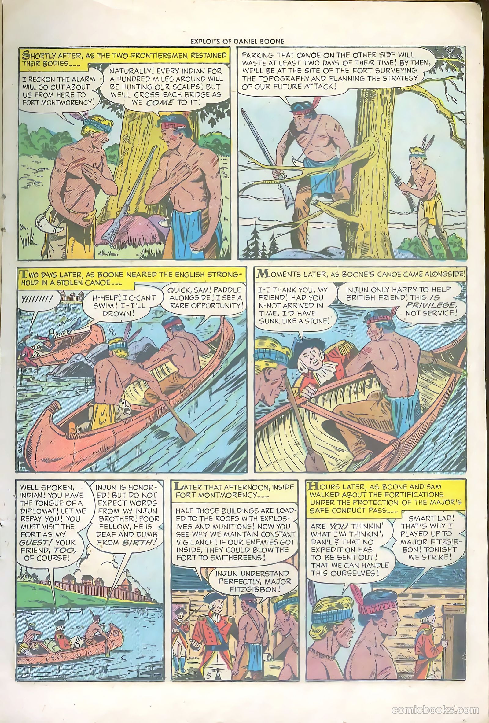 Exploits of Daniel Boone #6 (1956) — page 17 of 36