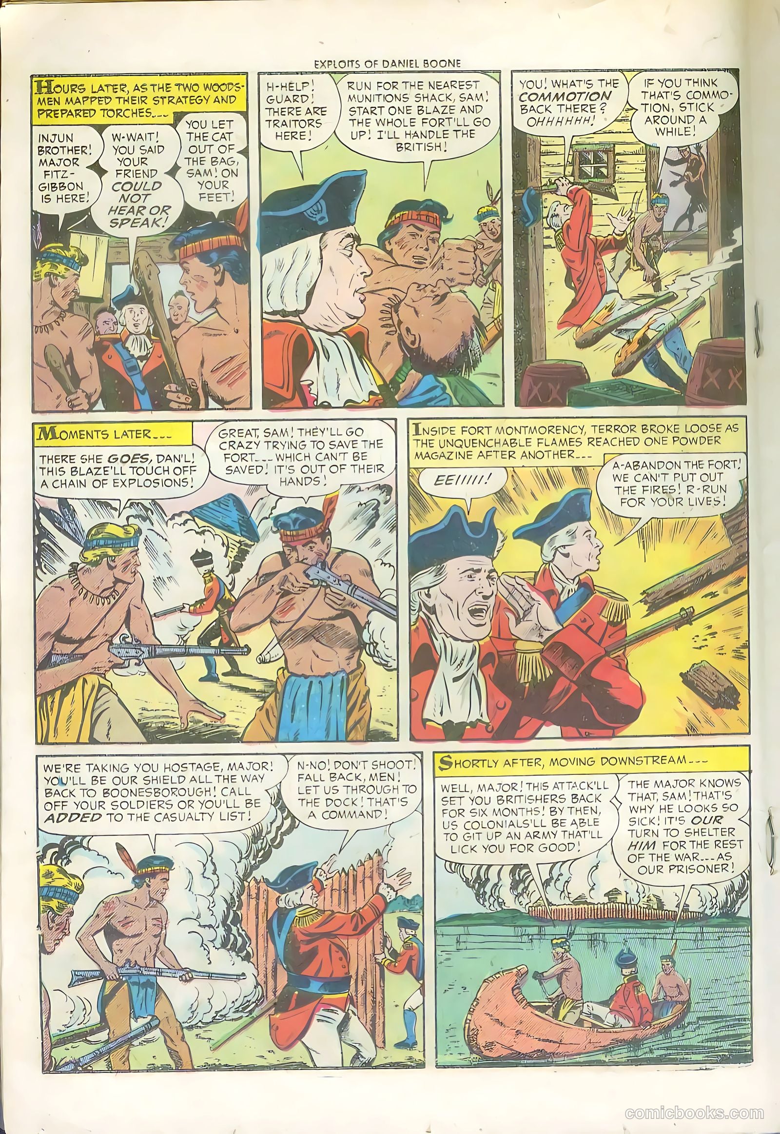 Exploits of Daniel Boone #6 (1956) — page 18 of 36