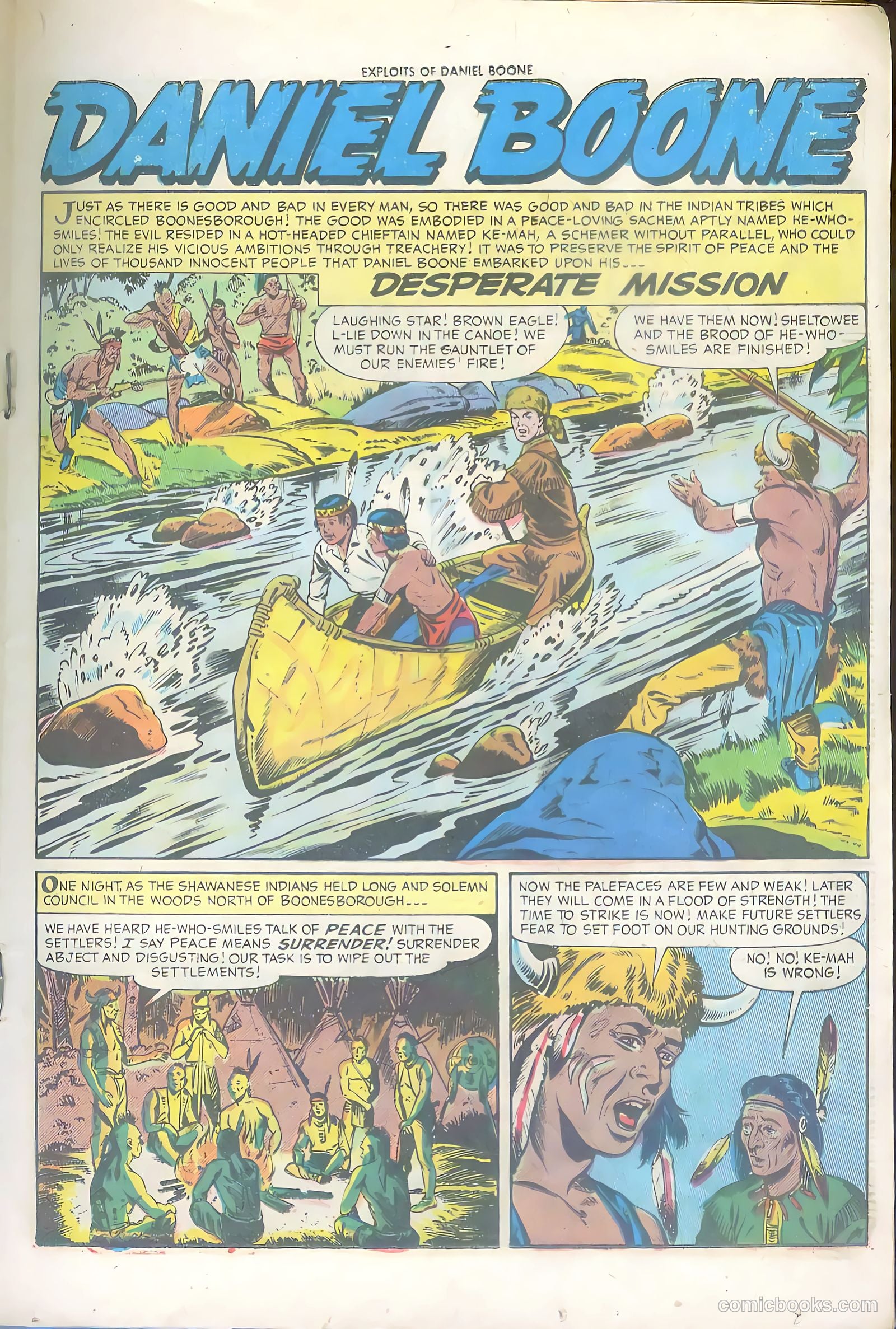 Exploits of Daniel Boone #6 (1956) — page 19 of 36