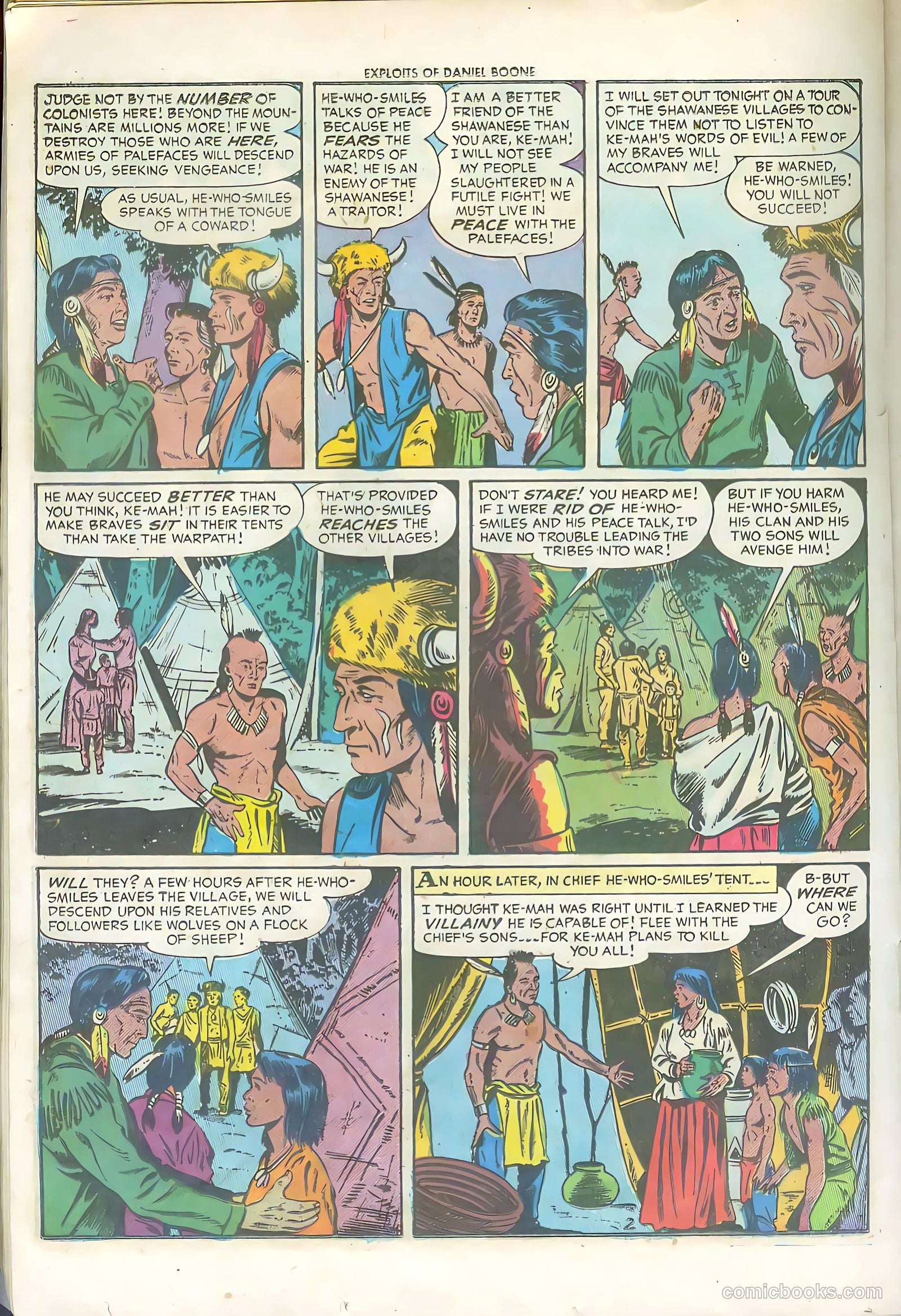 Exploits of Daniel Boone #6 (1956) — page 20 of 36
