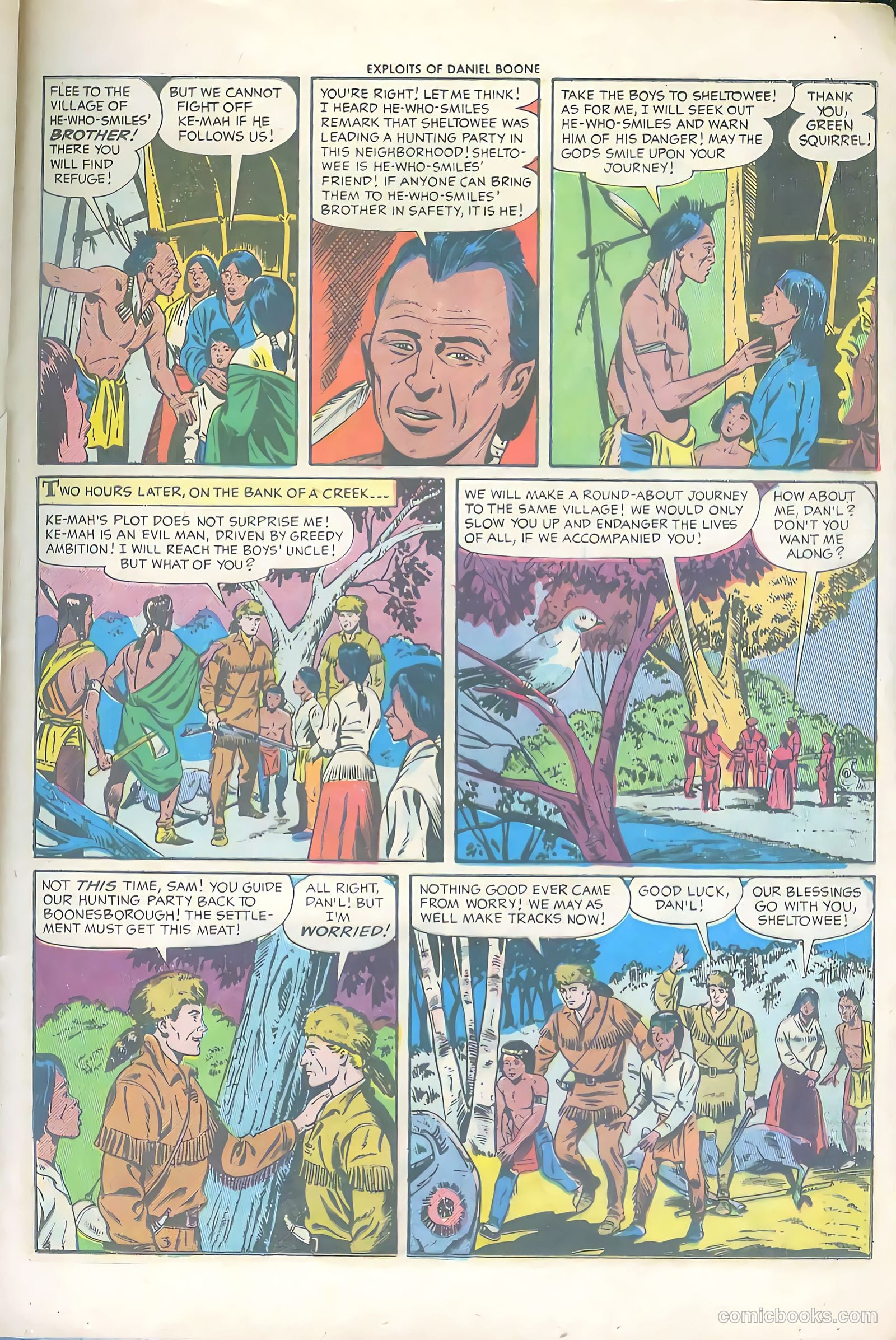 Exploits of Daniel Boone #6 (1956) — page 21 of 36