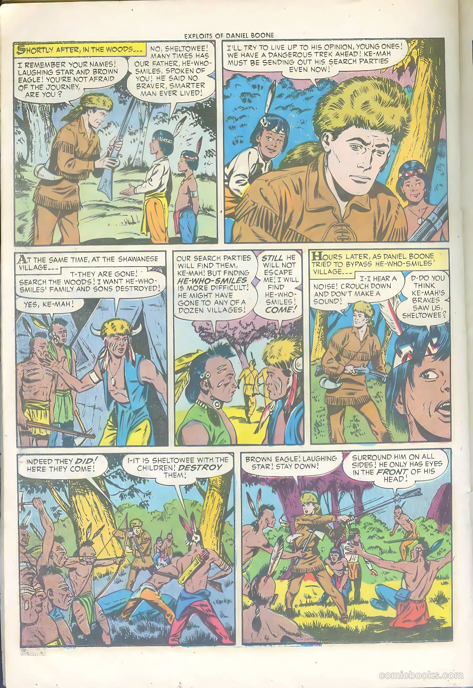 Exploits of Daniel Boone #6 (1956) — page 22 of 36