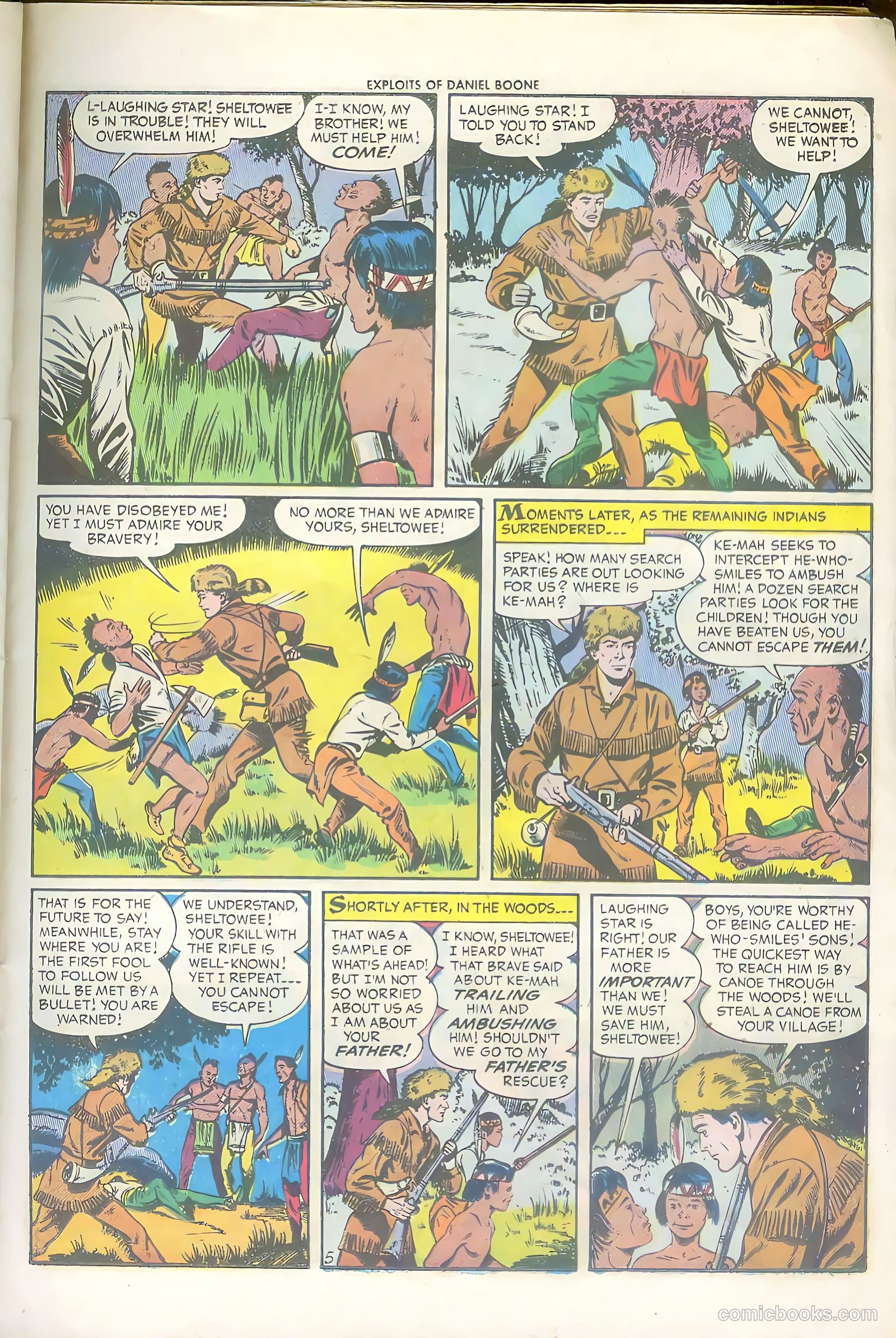 Exploits of Daniel Boone #6 (1956) — page 23 of 36