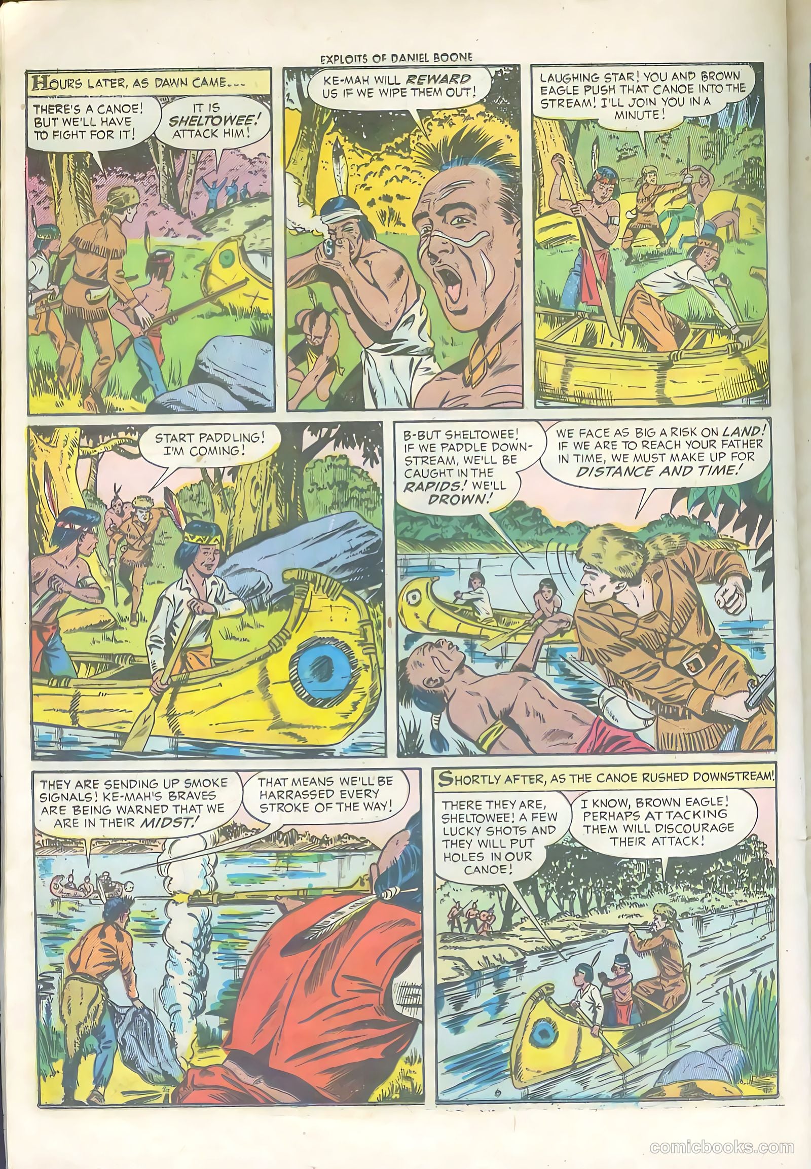 Exploits of Daniel Boone #6 (1956) — page 24 of 36
