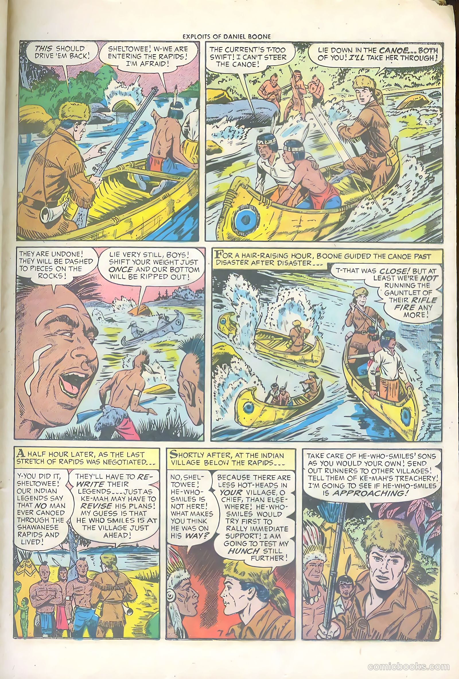 Exploits of Daniel Boone #6 (1956) — page 25 of 36