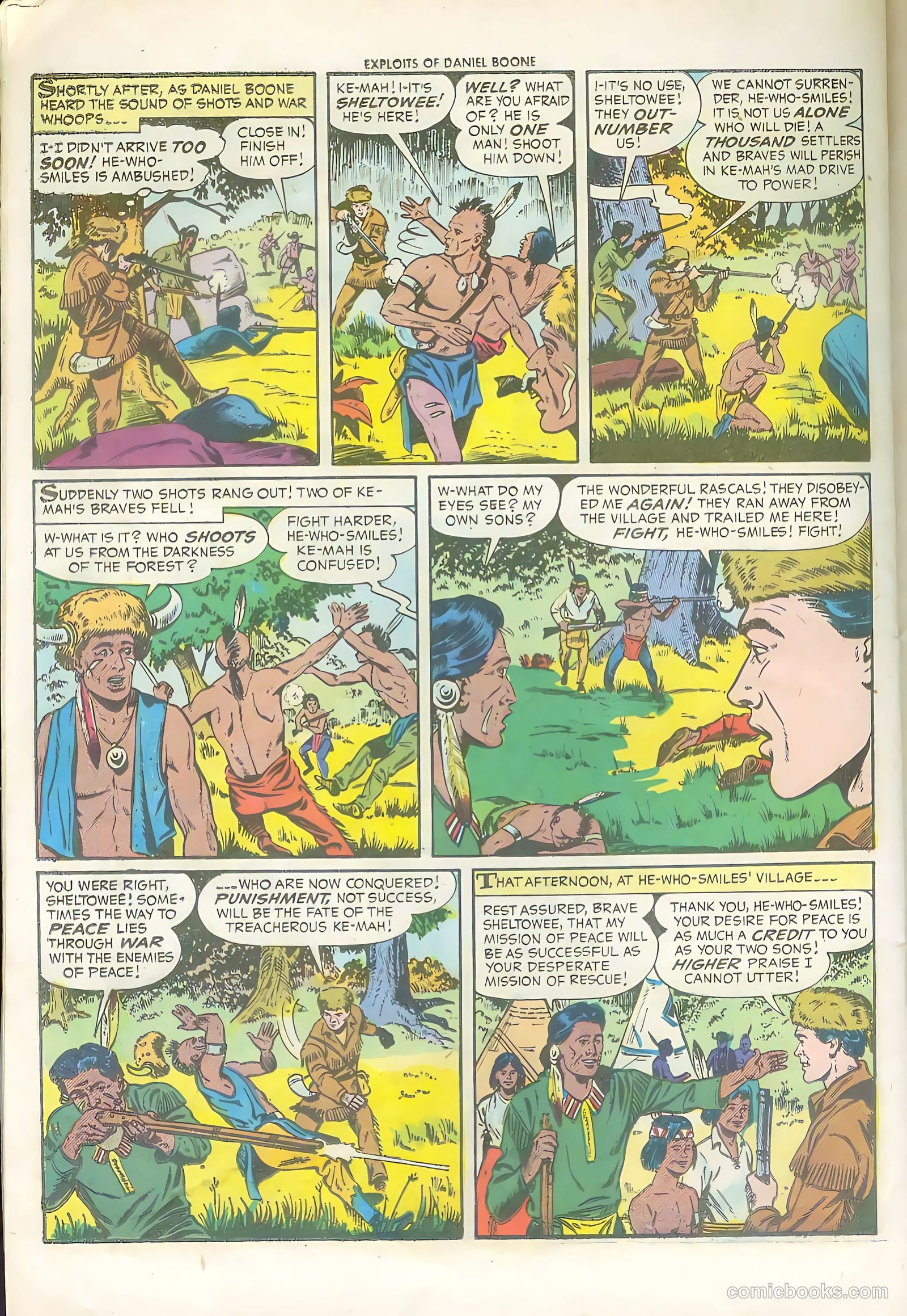Exploits of Daniel Boone #6 (1956) — page 26 of 36