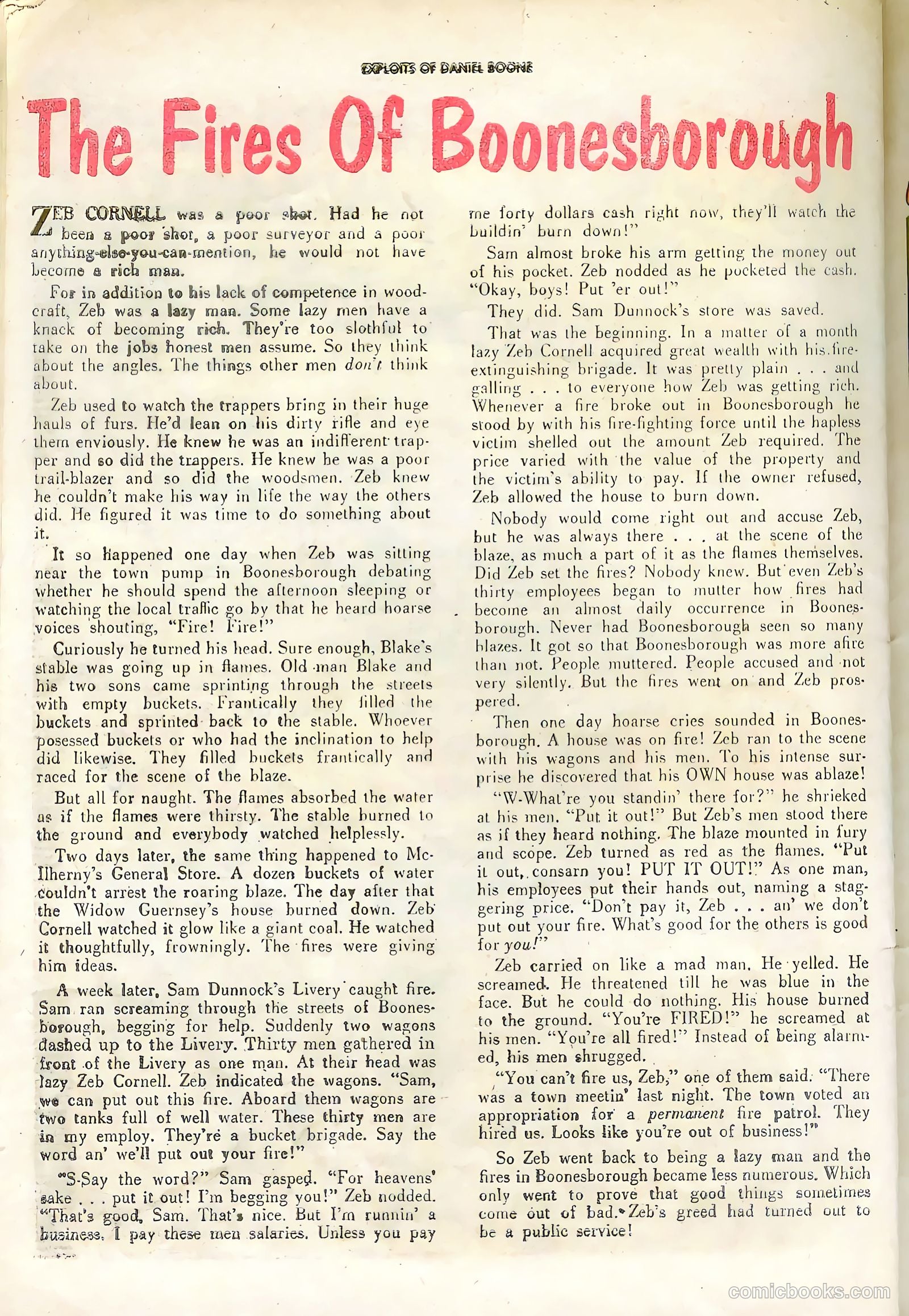Exploits of Daniel Boone #6 (1956) — page 28 of 36