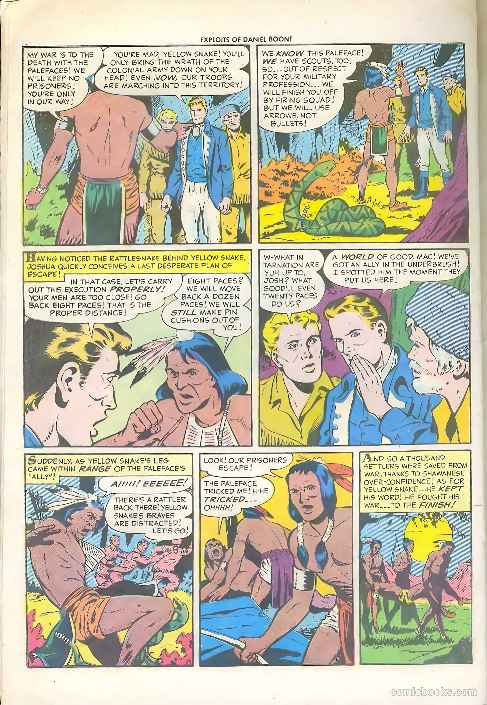 Exploits of Daniel Boone #6 (1956) — page 32 of 36