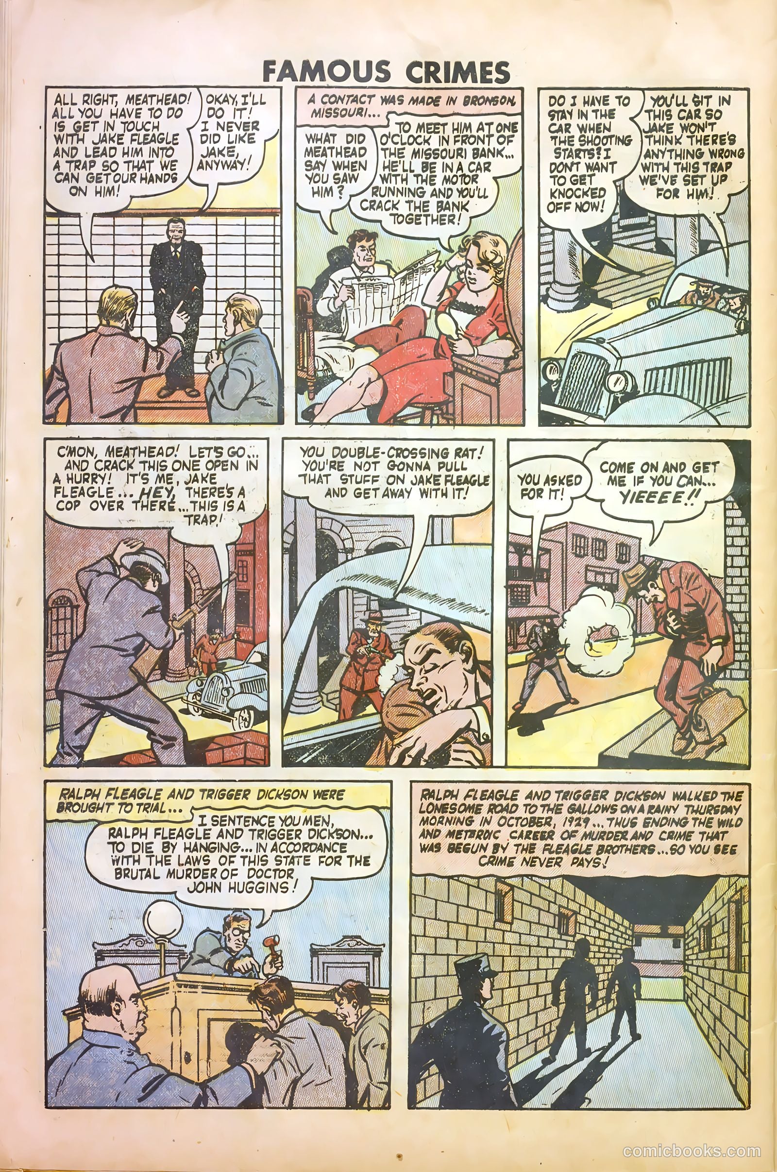 Famous Crimes #10 (1949) — page 32 of 37