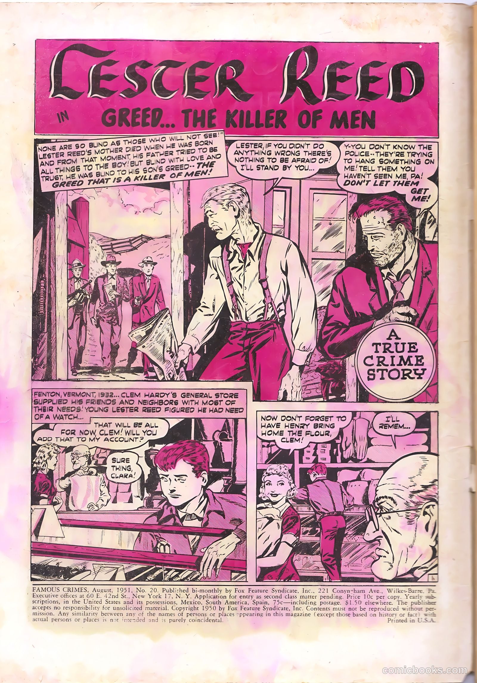 Famous Crimes #20 (1951) — page 2 of 36