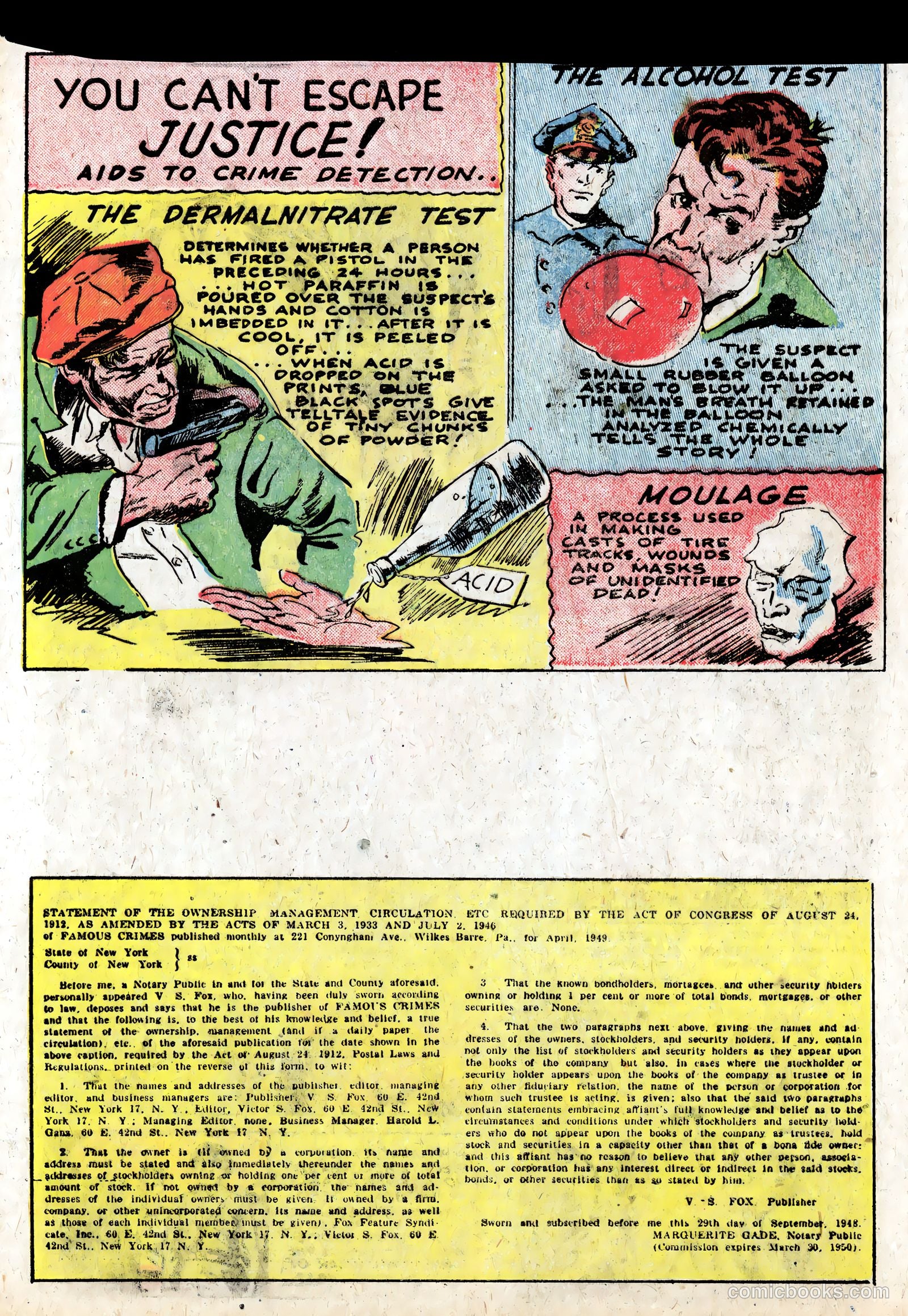 Famous Crimes #8 (1949) — page 31 of 36