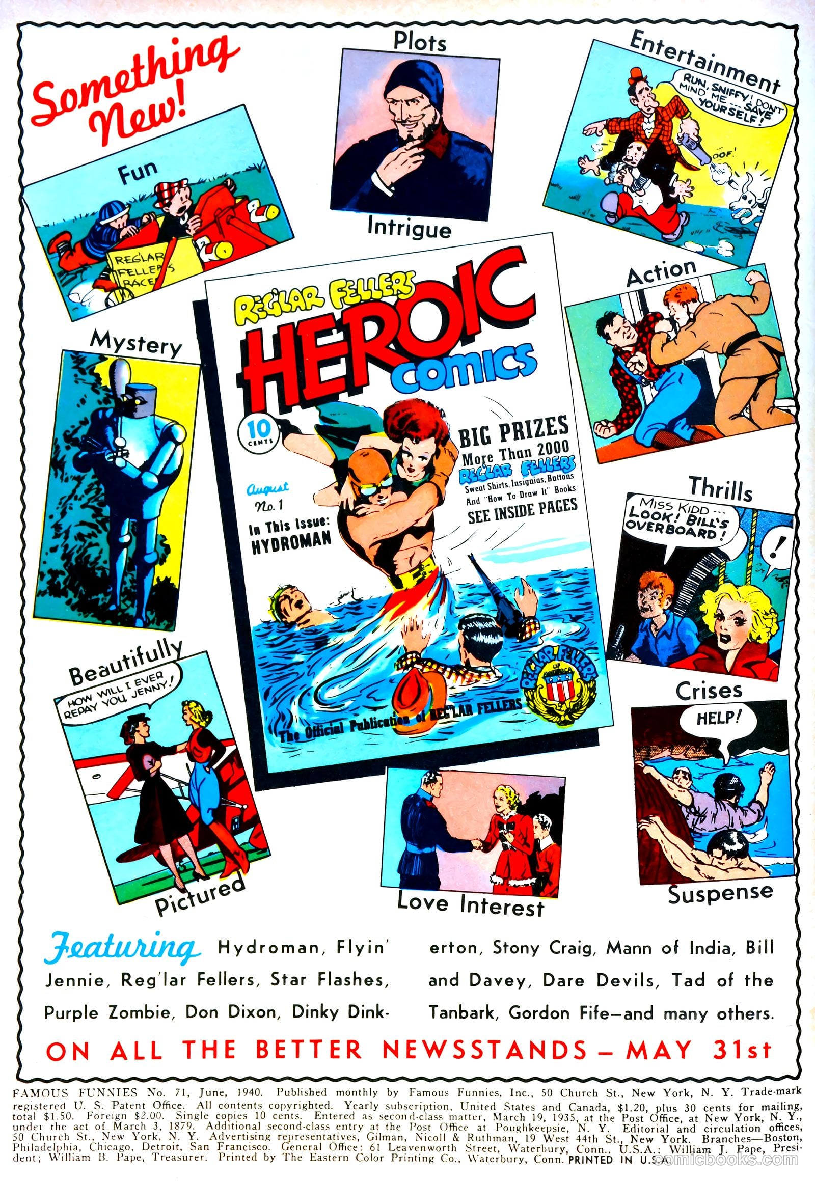 Famous Funnies #71 (1940) — page 2 of 62