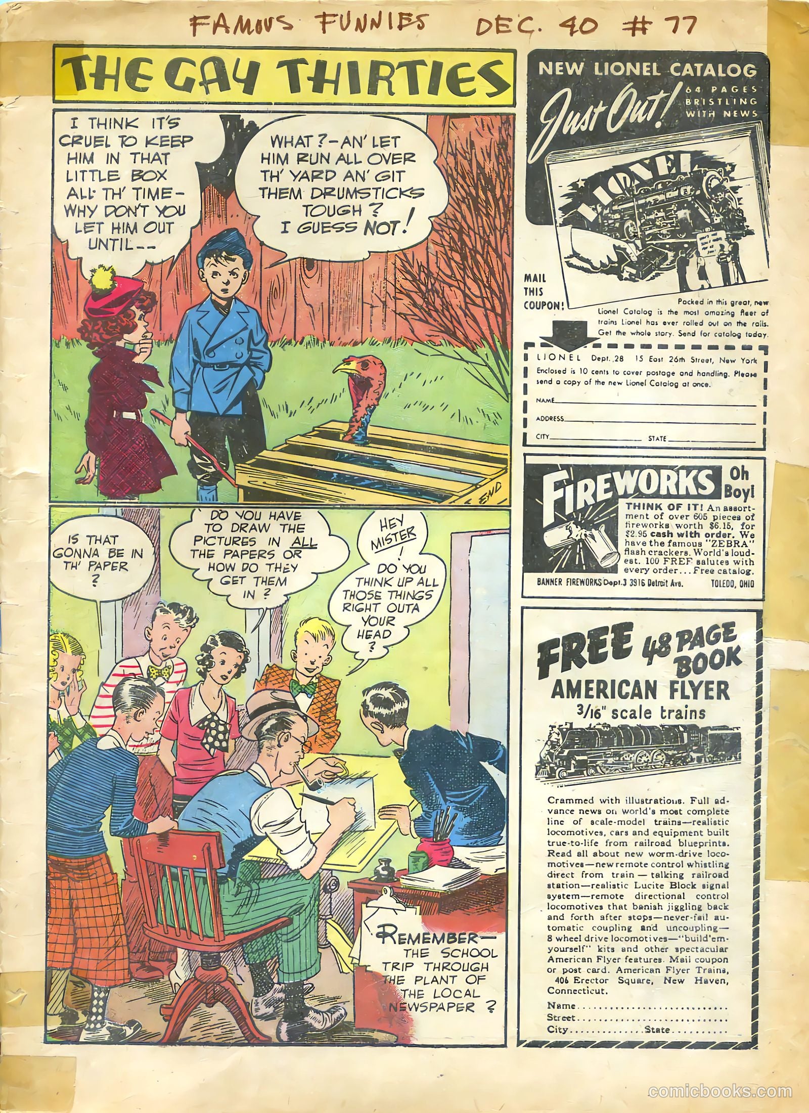 Famous Funnies #77 (1940) — page 2 of 62