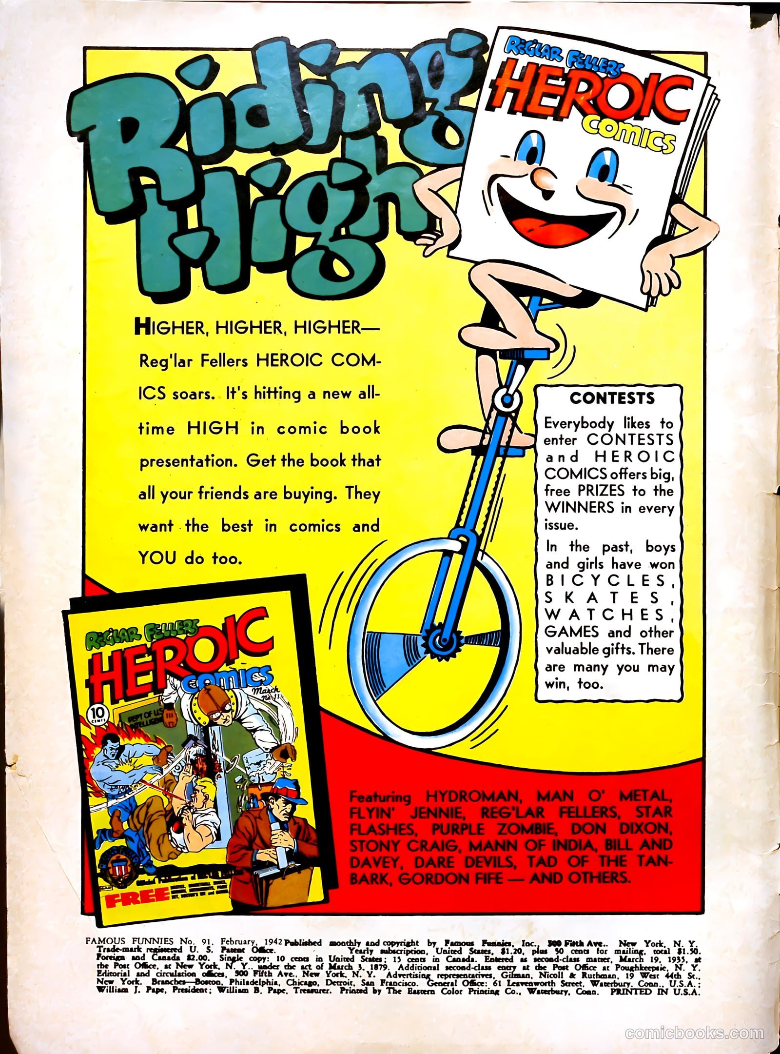 Famous Funnies #91 (1942) — page 2 of 61