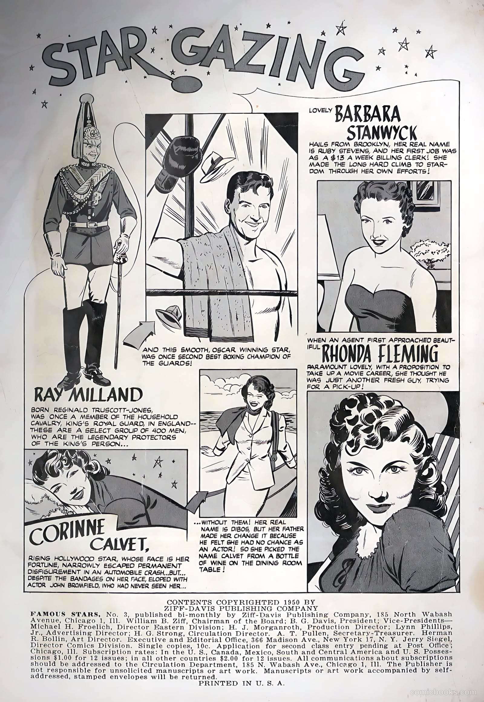 Famous Stars #3 (1950) — page 2 of 36