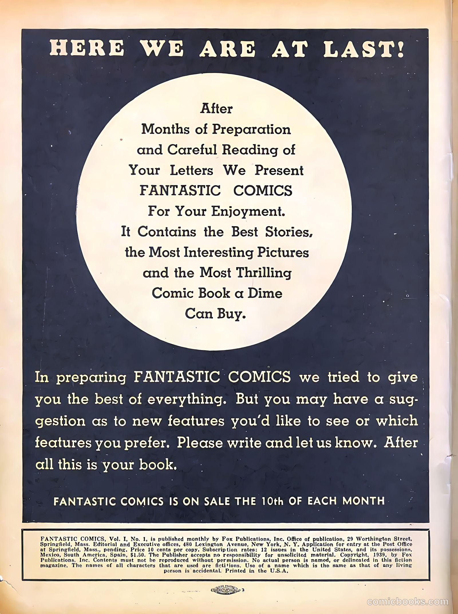 Fantastic Comics #1 (1939) — page 2 of 68
