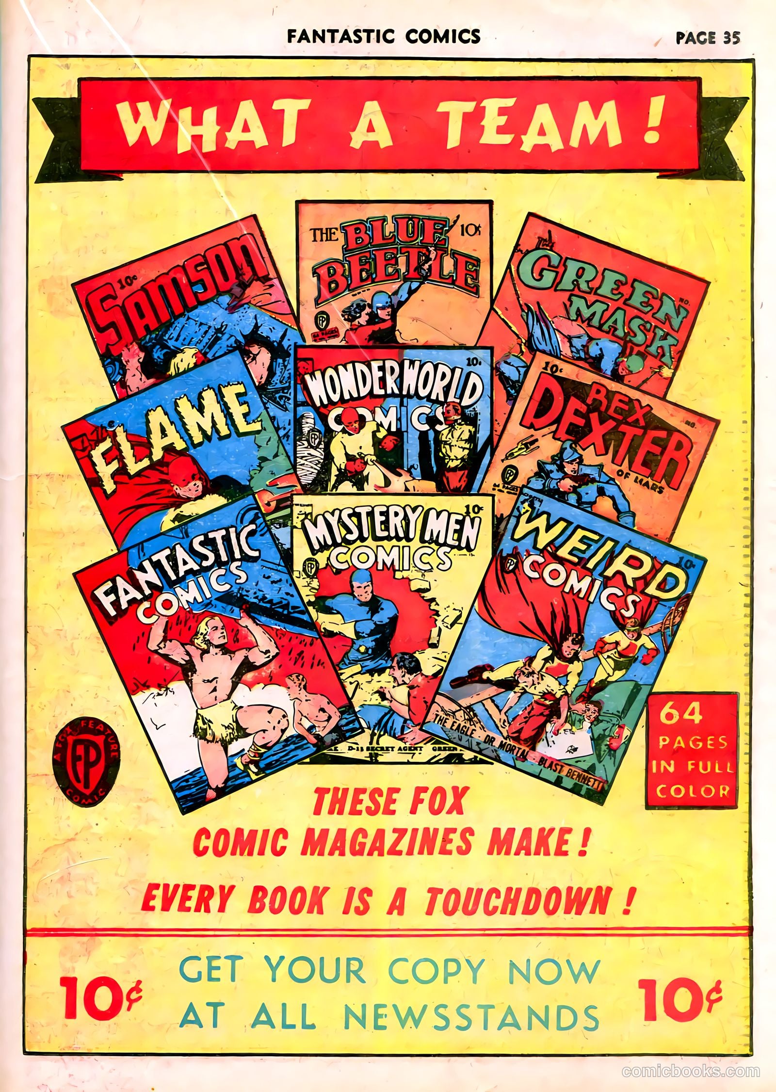 Fantastic Comics #13 (1940) — page 37 of 68