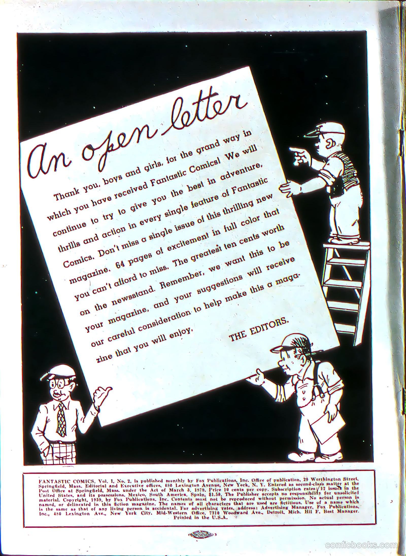 Fantastic Comics #2 (1939) — page 2 of 70