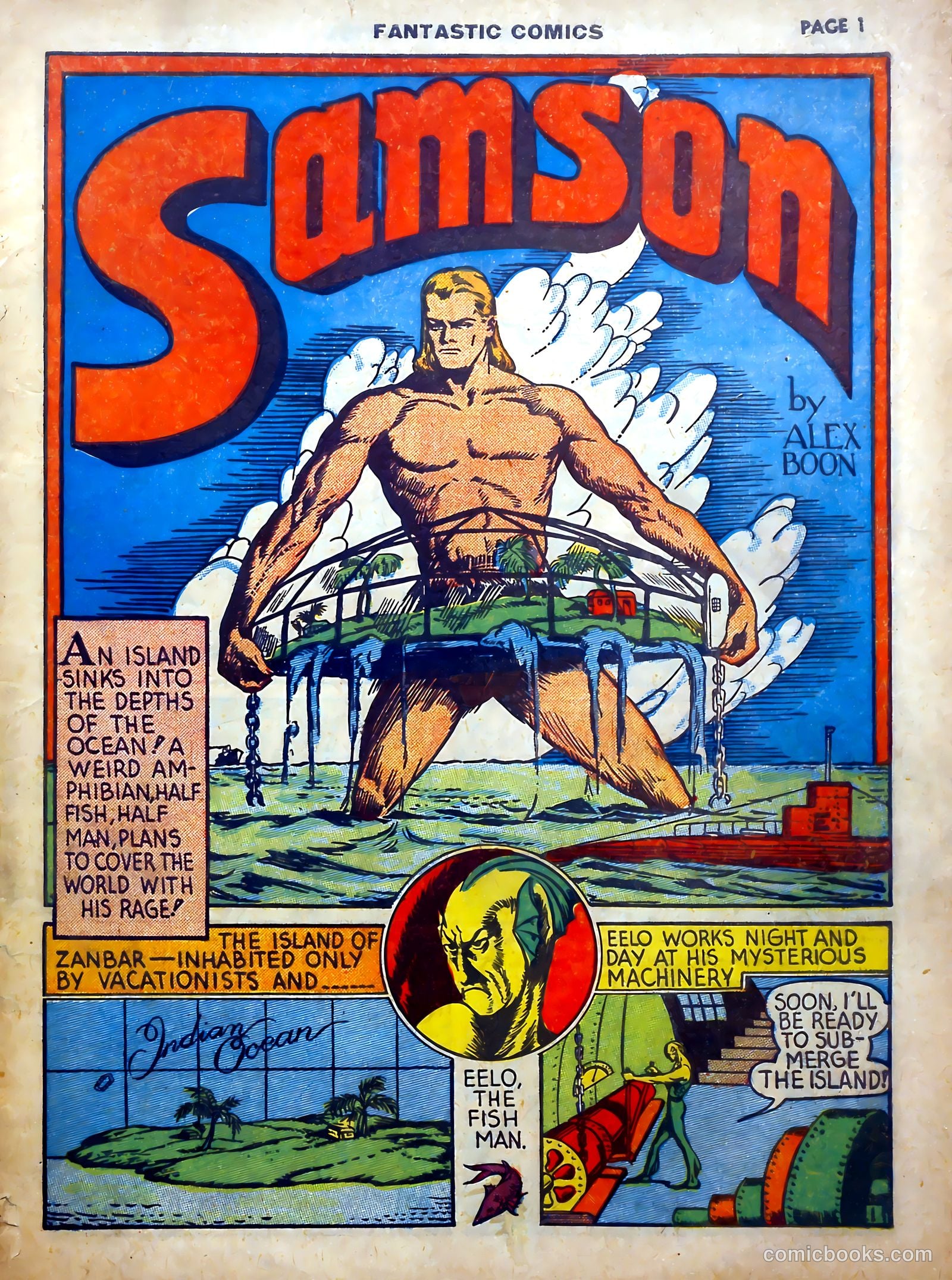 Fantastic Comics #5 (1940) — page 2 of 67