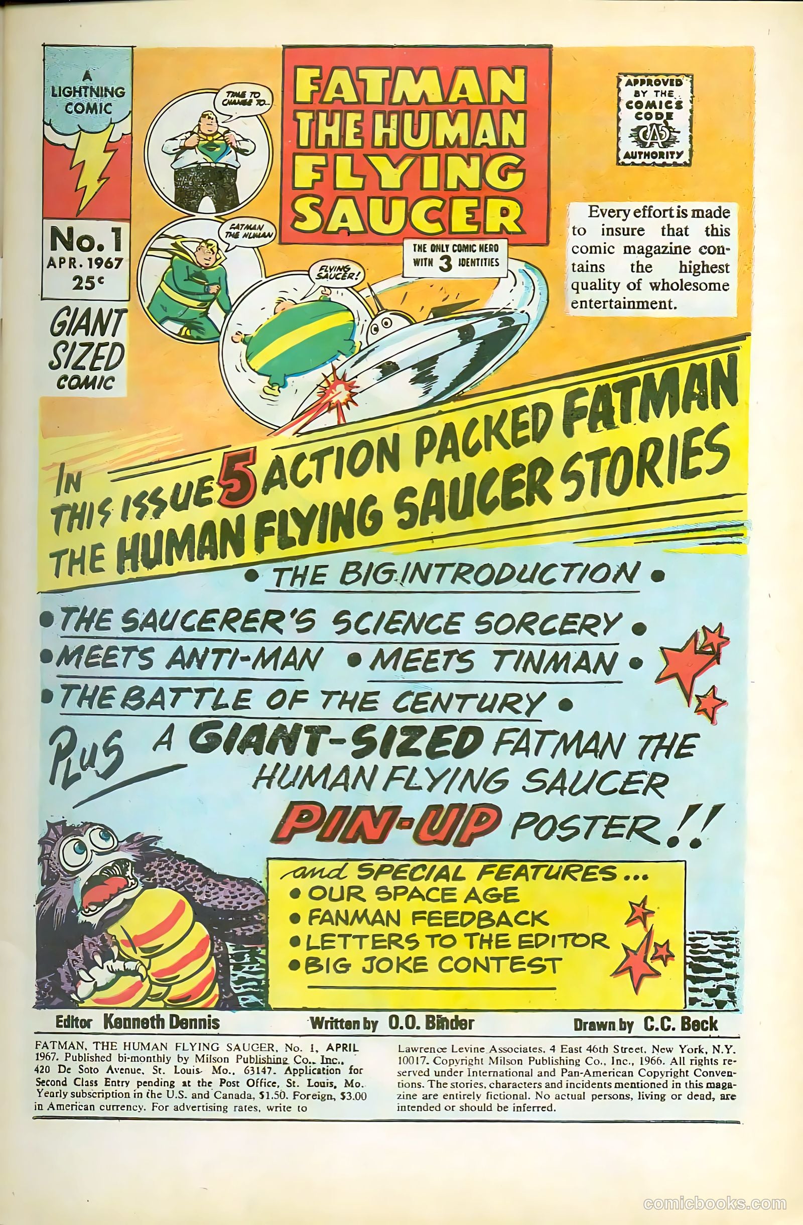 Fatman the Human Flying Saucer #1 (1967) — page 3 of 68
