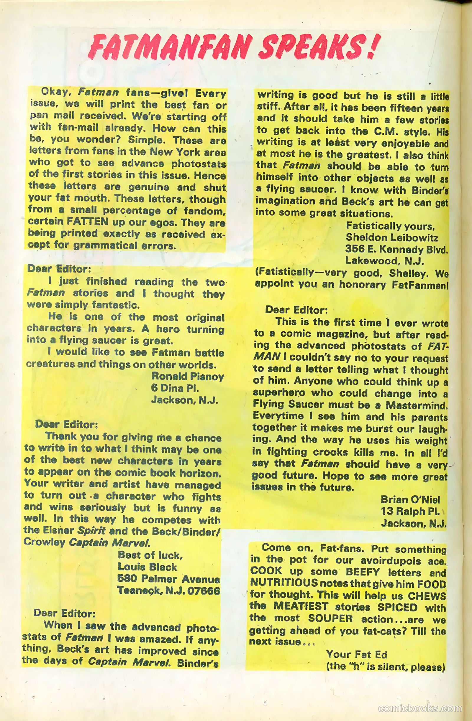 Fatman the Human Flying Saucer #1 (1967) — page 36 of 68