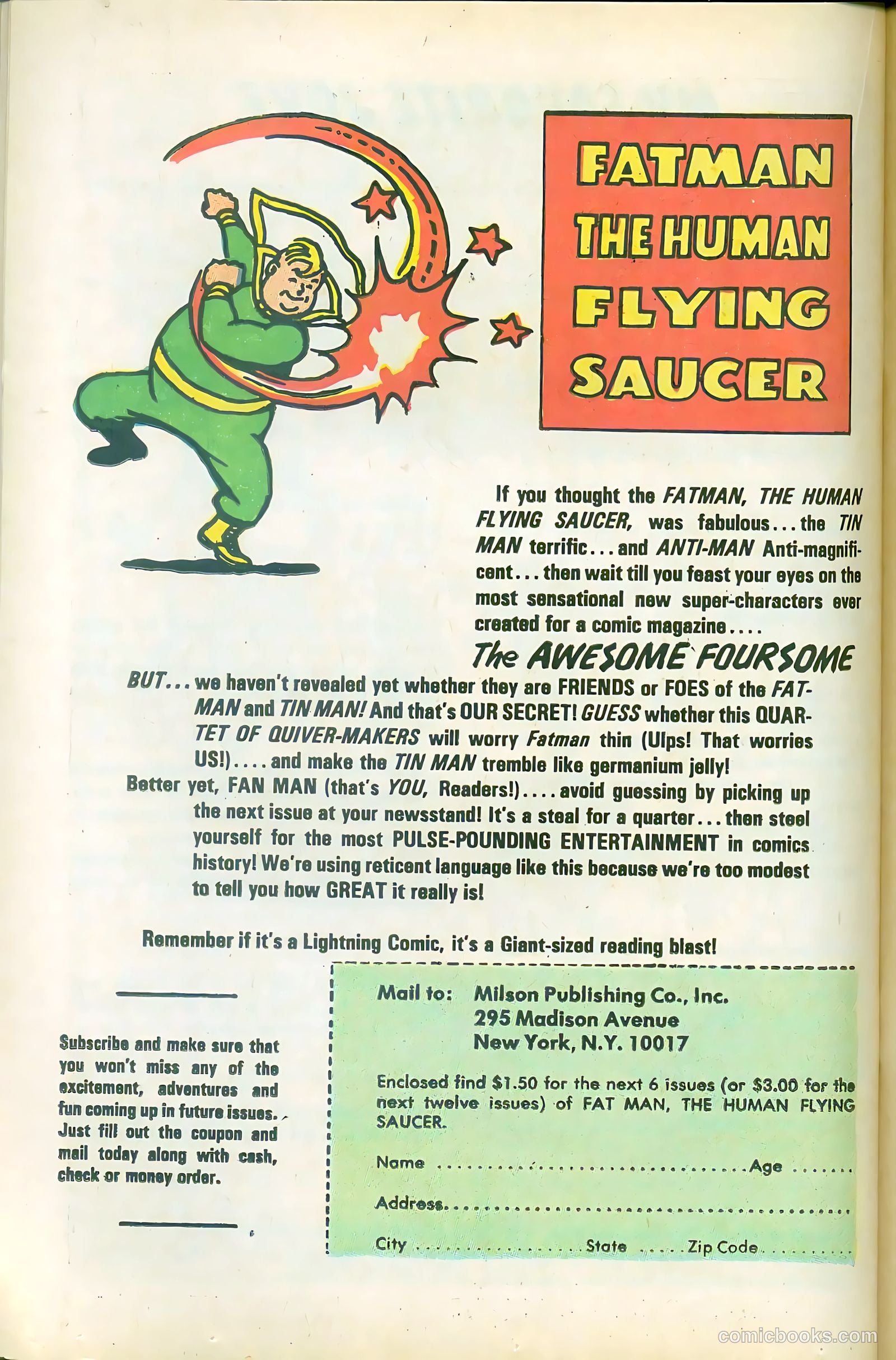 Fatman the Human Flying Saucer #1 (1967) — page 54 of 68