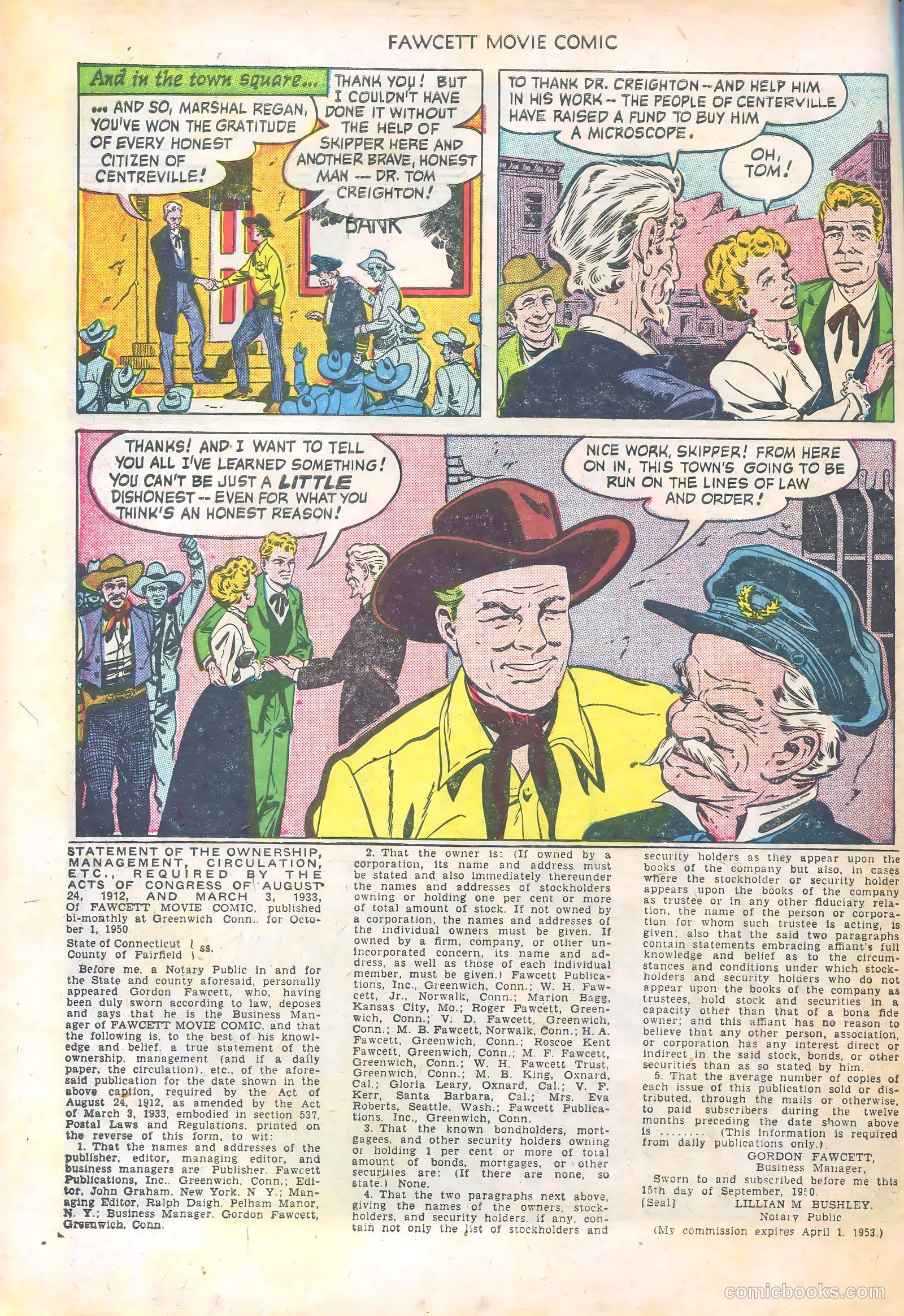 Fawcett Movie Comic #9 (1951) — page 34 of 36