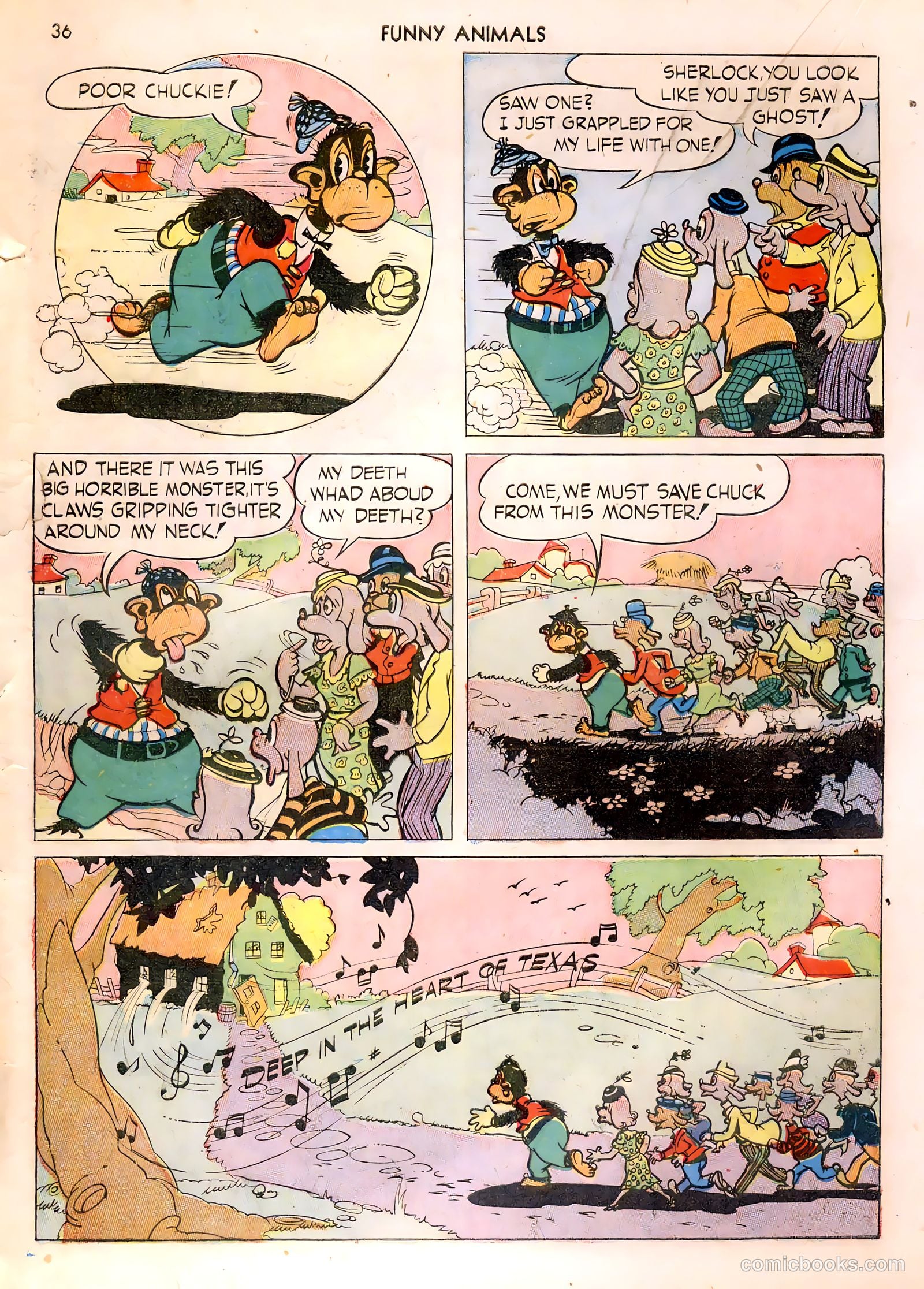 Fawcett's Funny Animals #1 (1942) — page 36 of 68