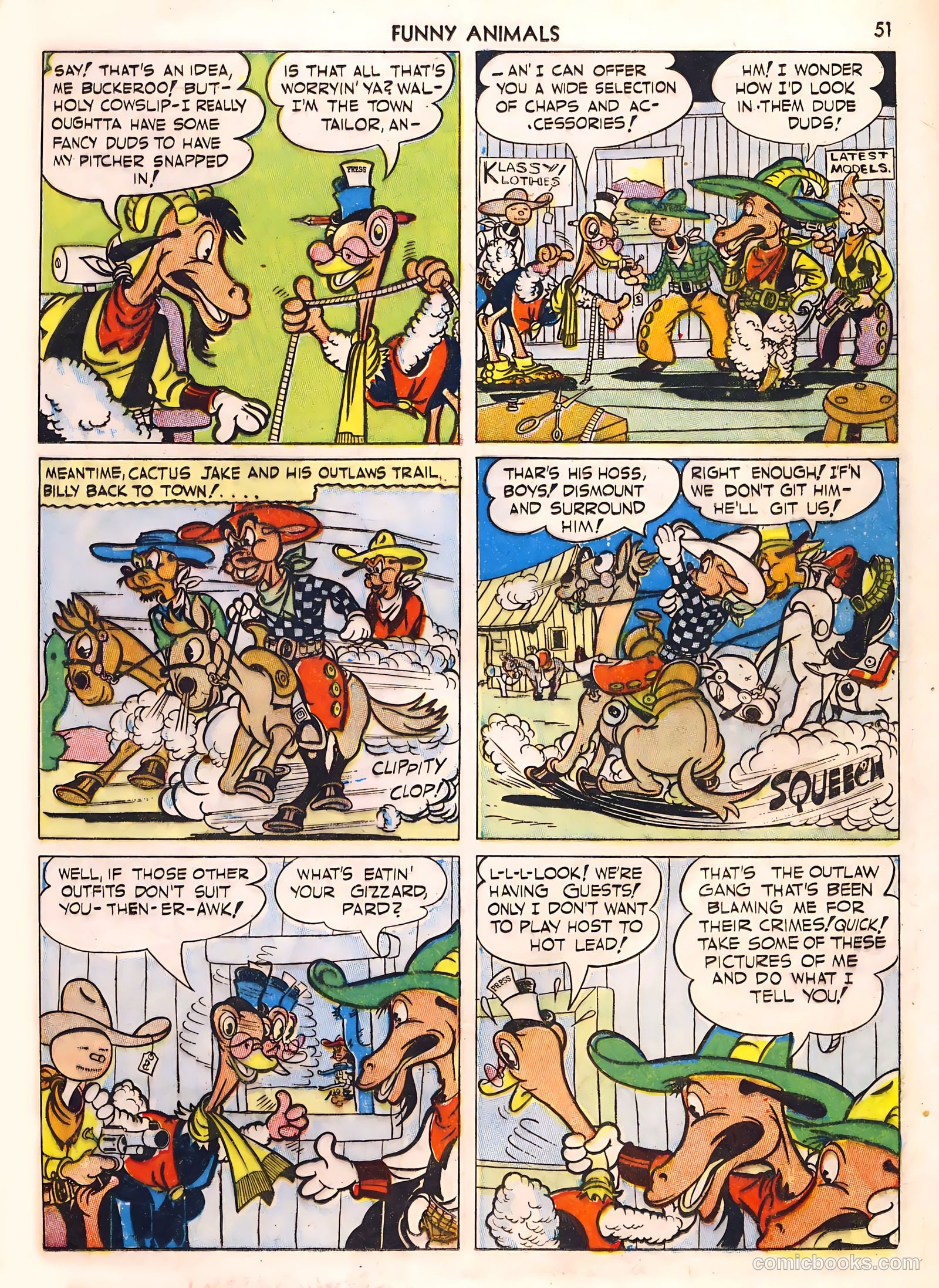 Fawcett's Funny Animals #1 (1942) — page 51 of 68