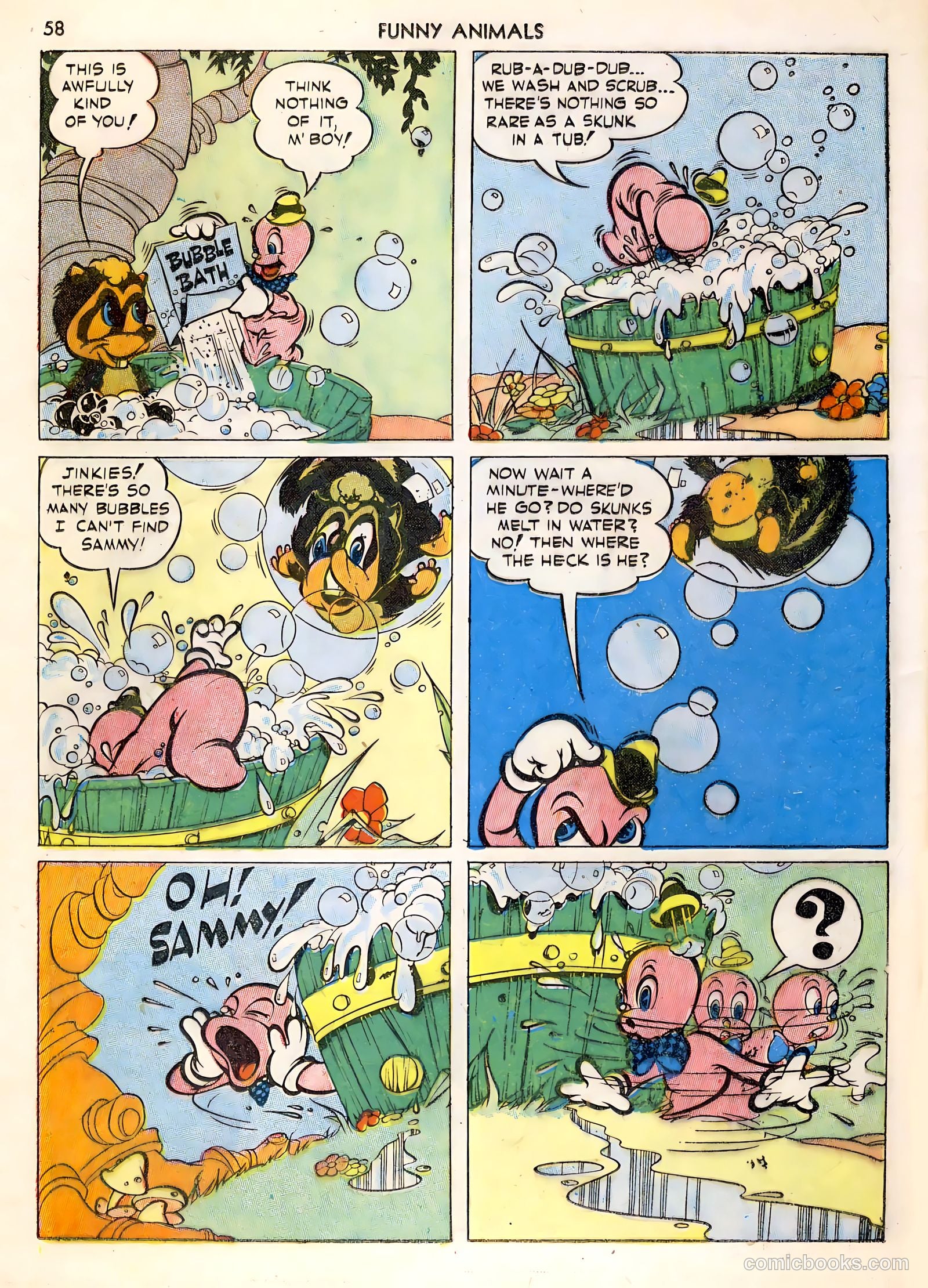 Fawcett's Funny Animals #1 (1942) — page 58 of 68