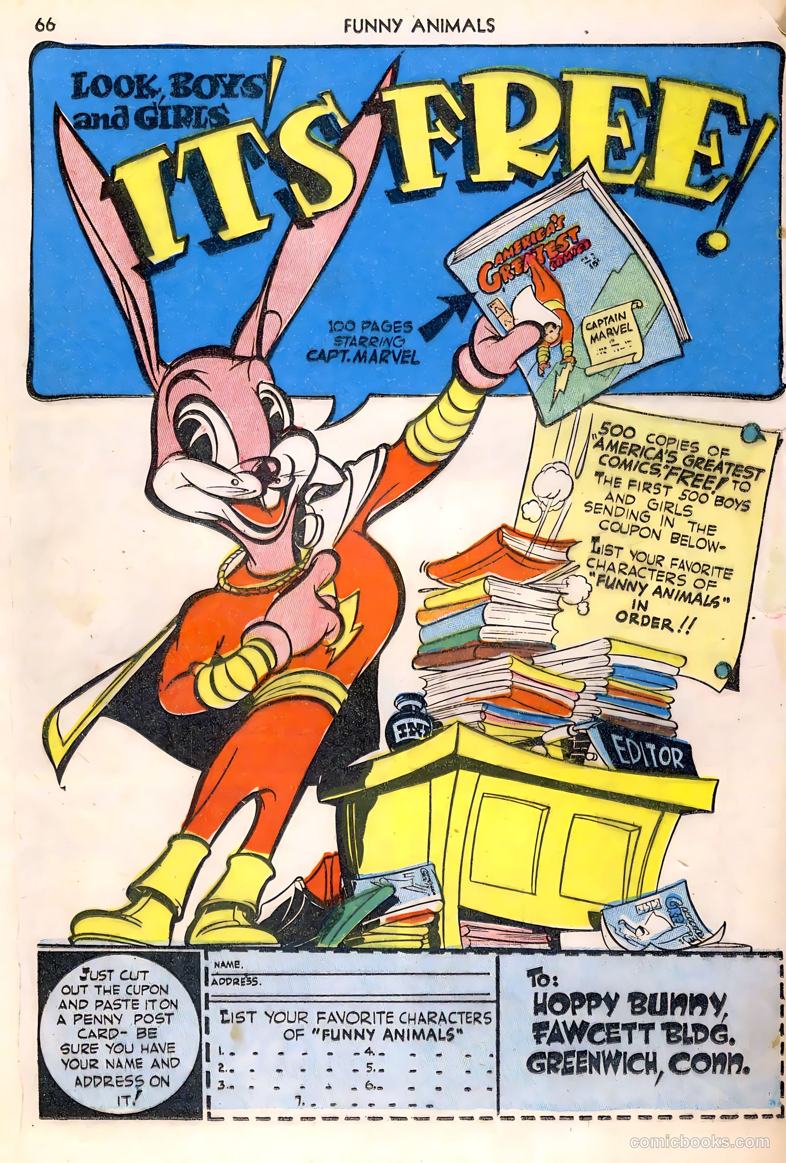 Fawcett's Funny Animals #1 (1942) — page 66 of 68