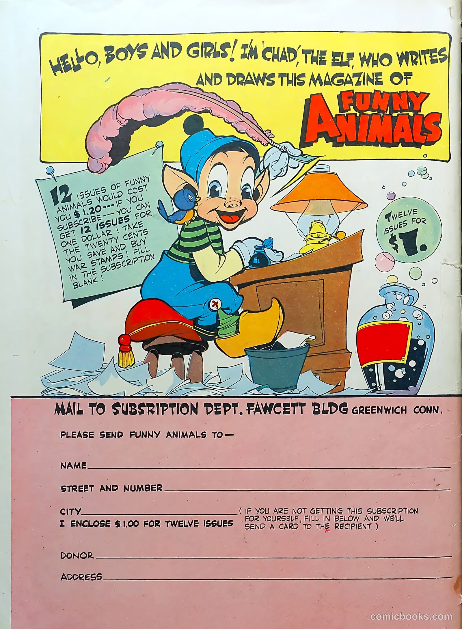 Fawcett's Funny Animals #3 (1943) — page 68 of 68