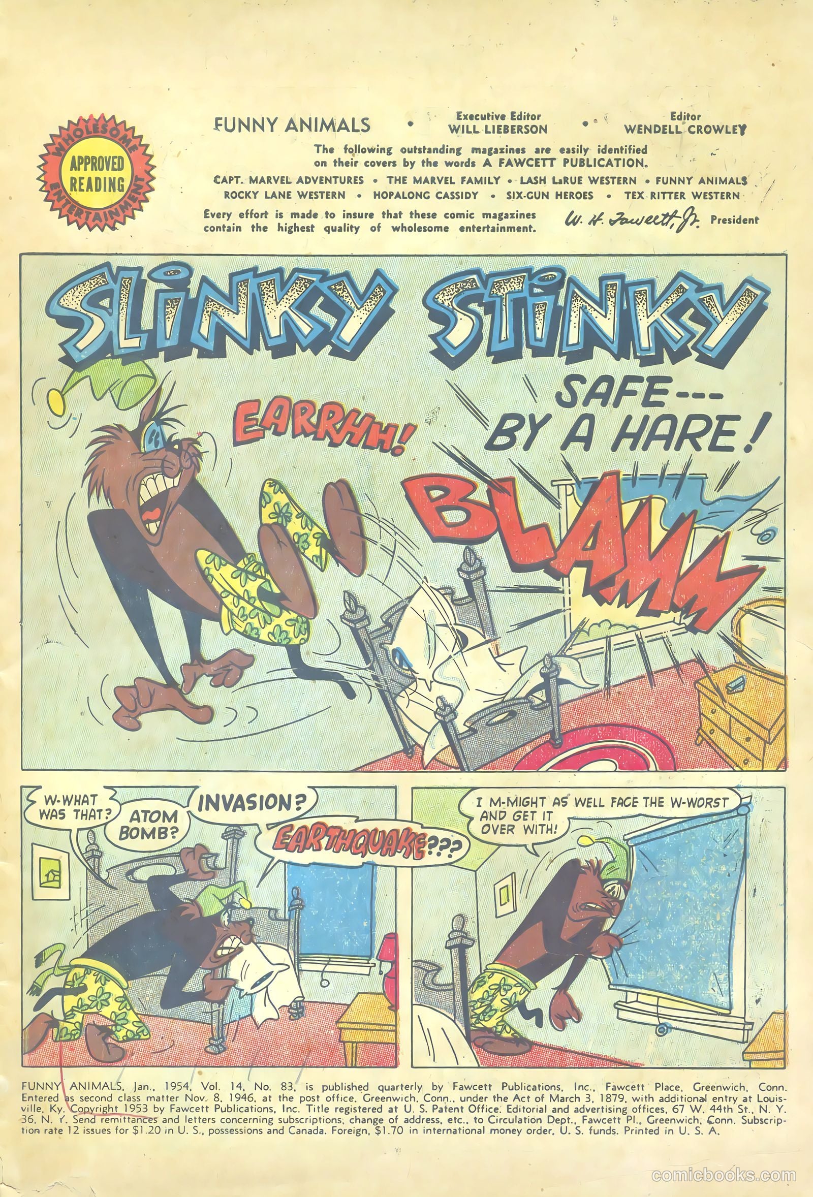 Fawcett's Funny Animals #83 (1954) — page 3 of 36