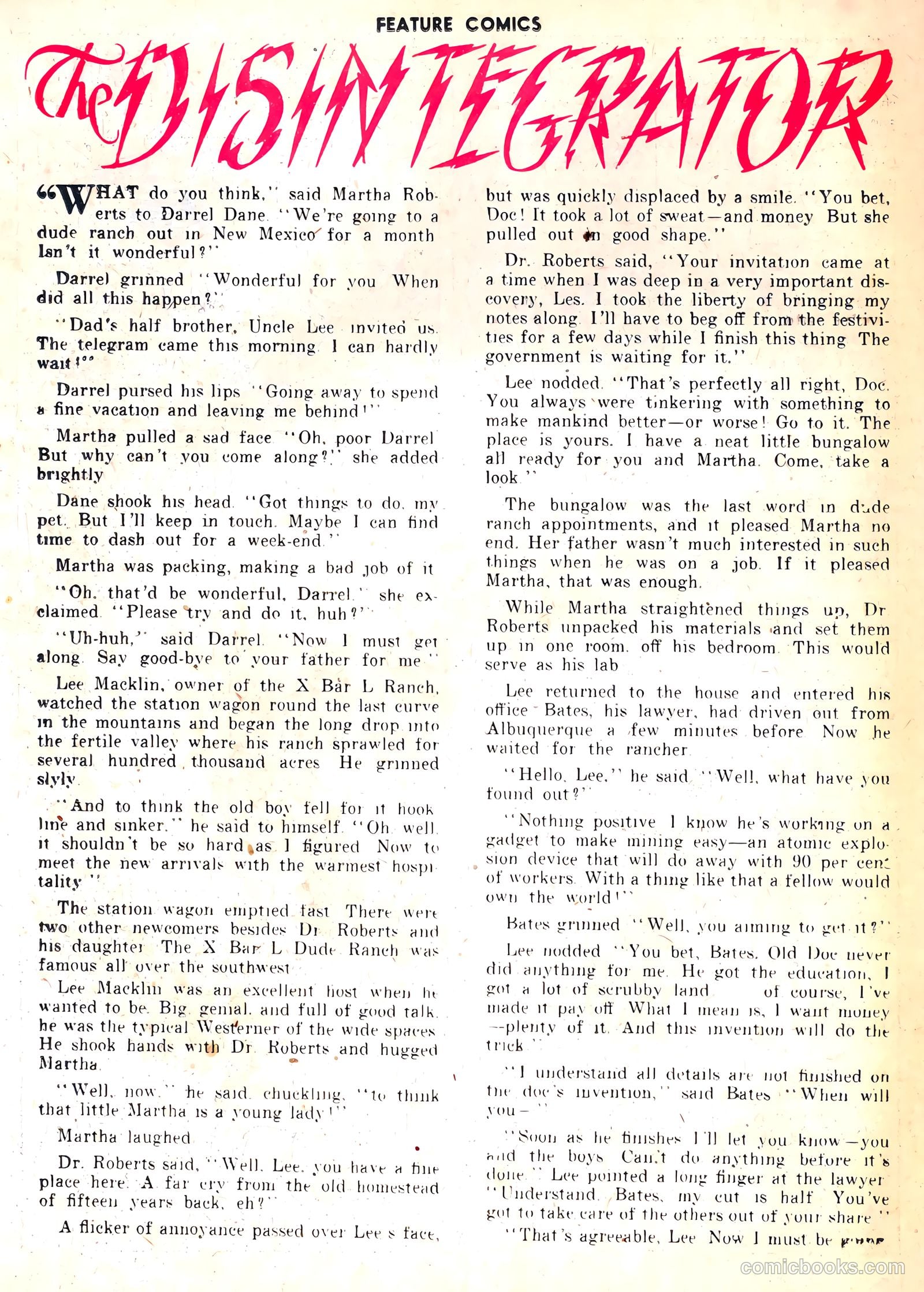Feature Comics #117 (1947) — page 36 of 52