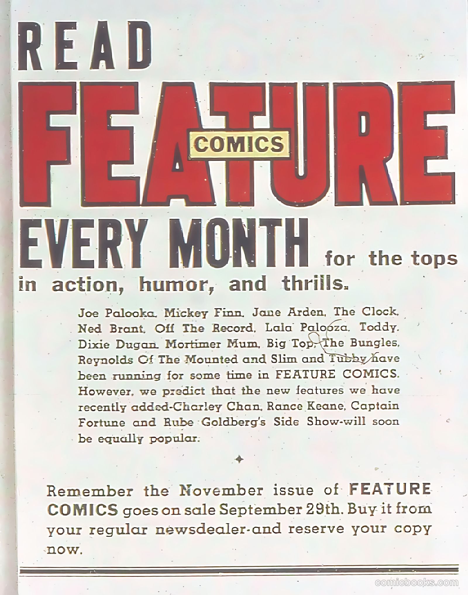 Feature Comics #25 (1939) — page 67 of 68