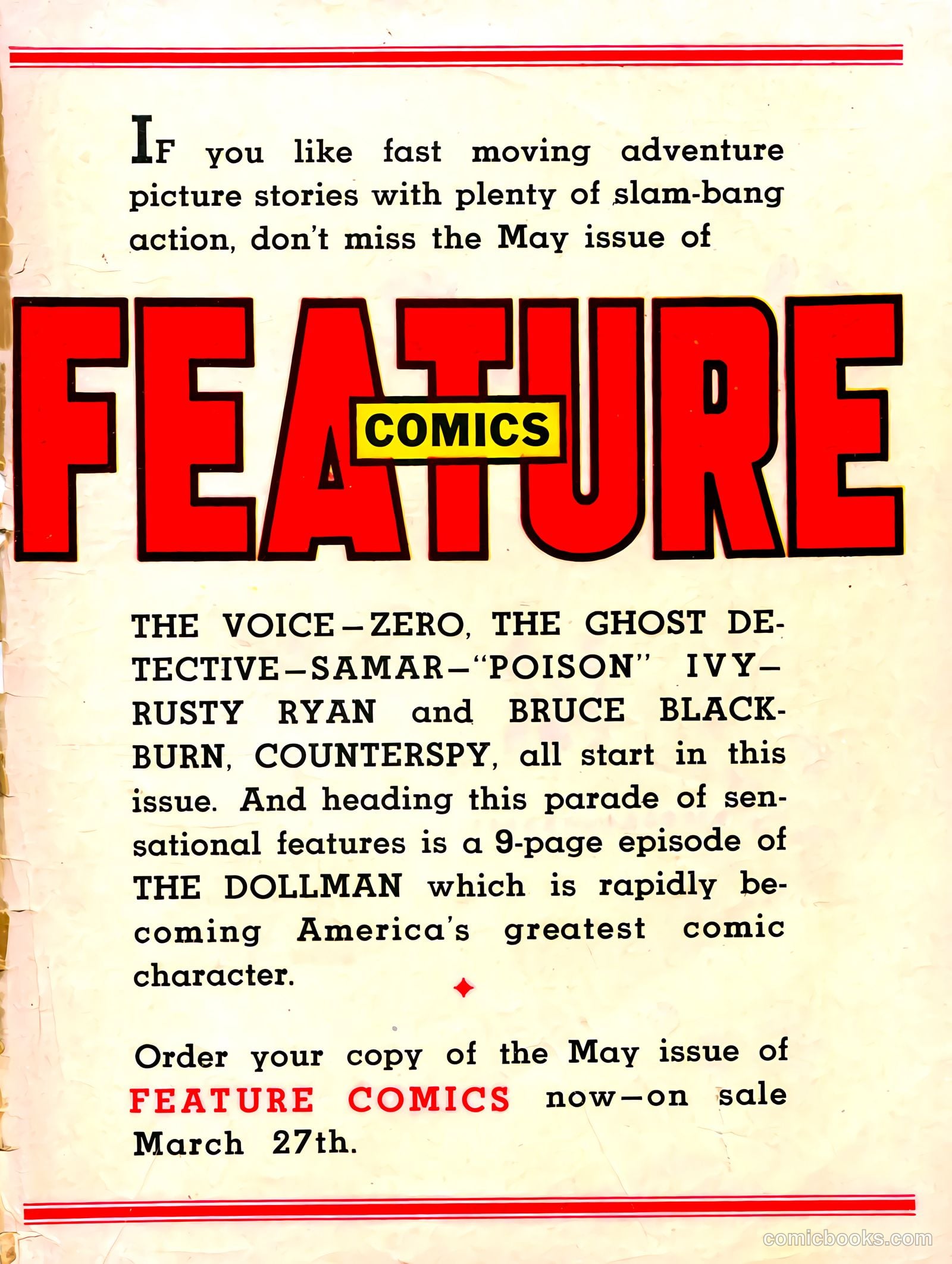 Feature Comics #31 (1940) — page 67 of 68
