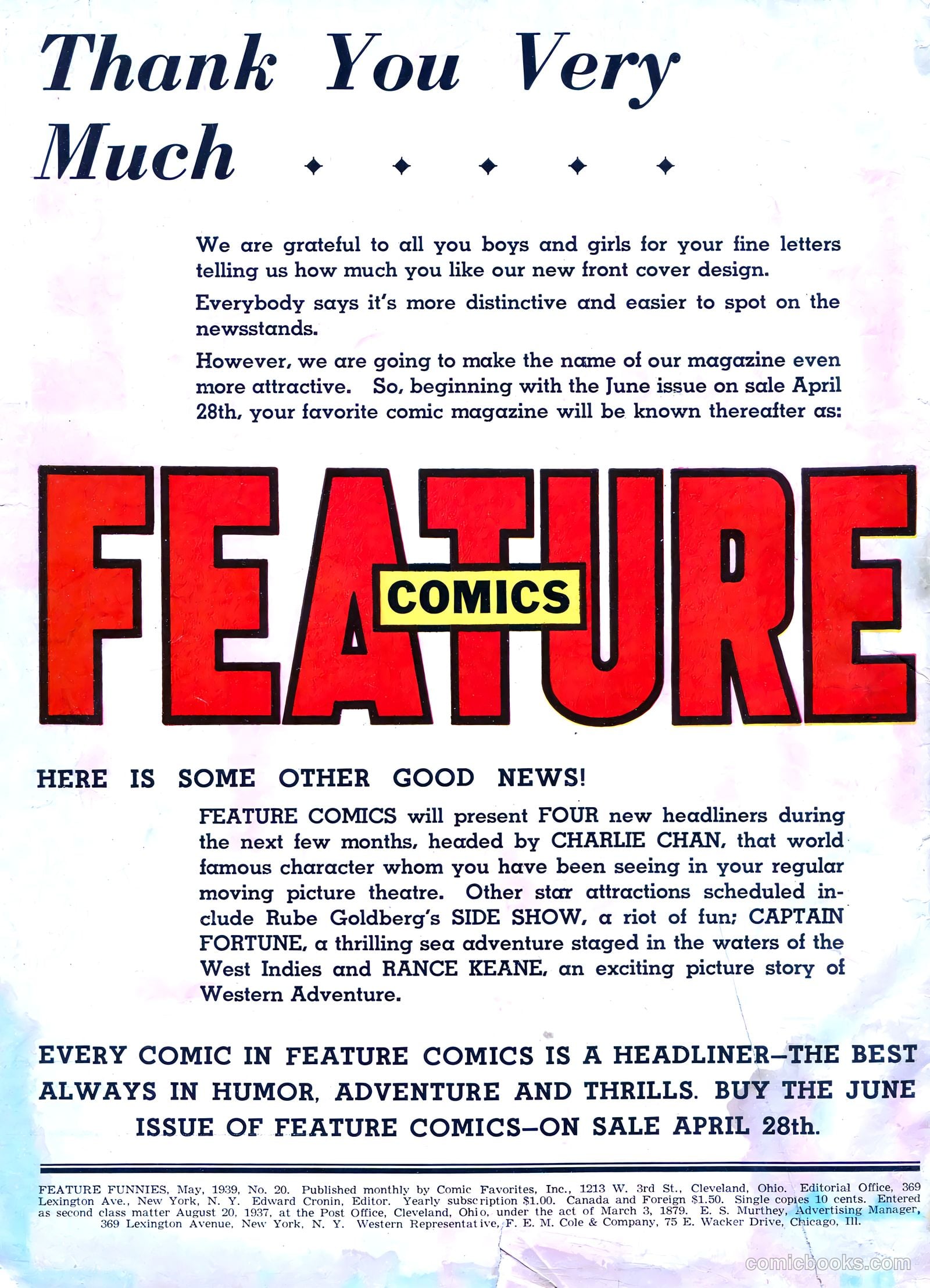 Feature Funnies #20 (1939) — page 2 of 68