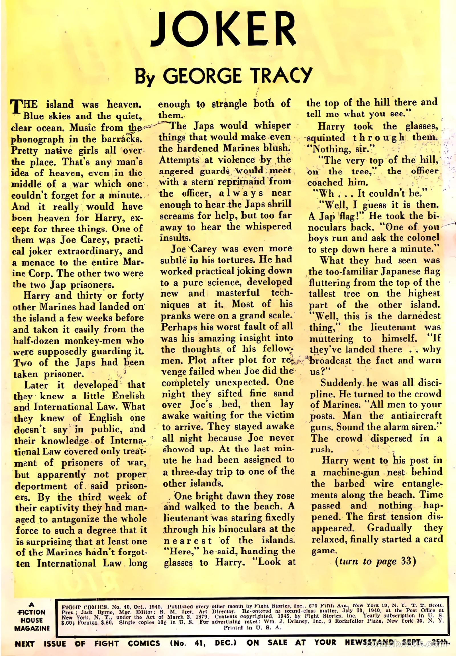 Fight Comics #40 (1945) — page 3 of 37