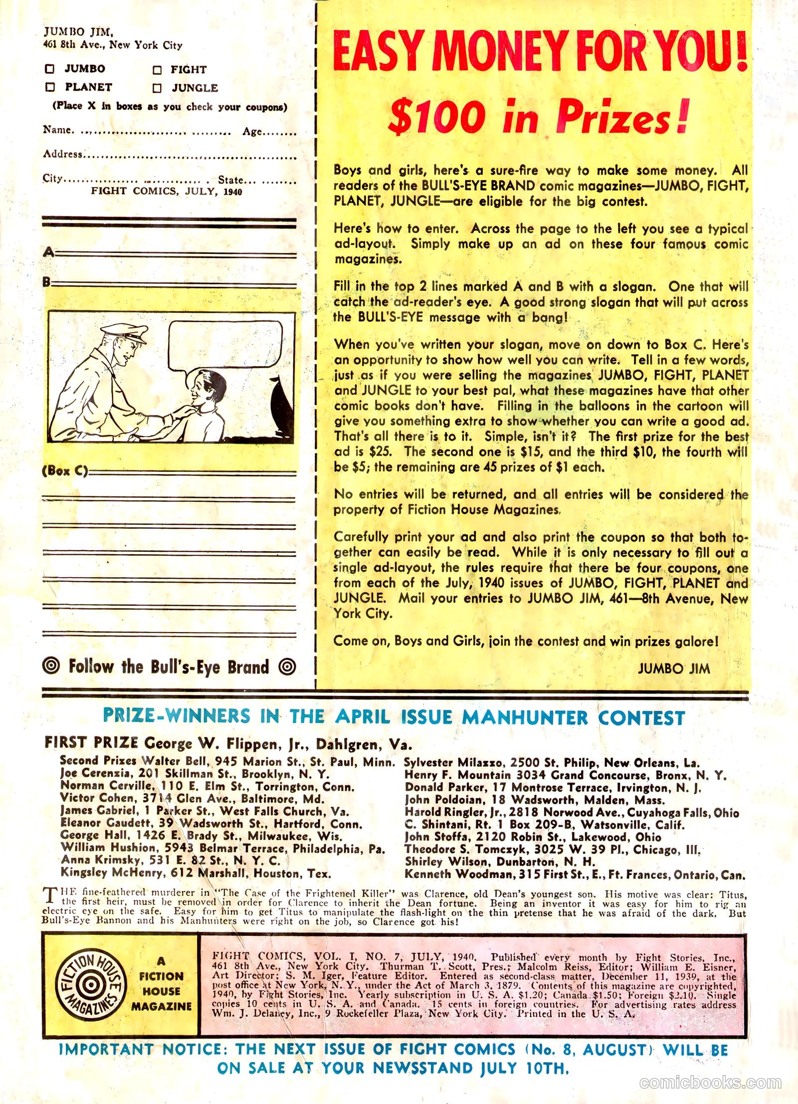 Fight Comics #7 (1940) — page 3 of 69