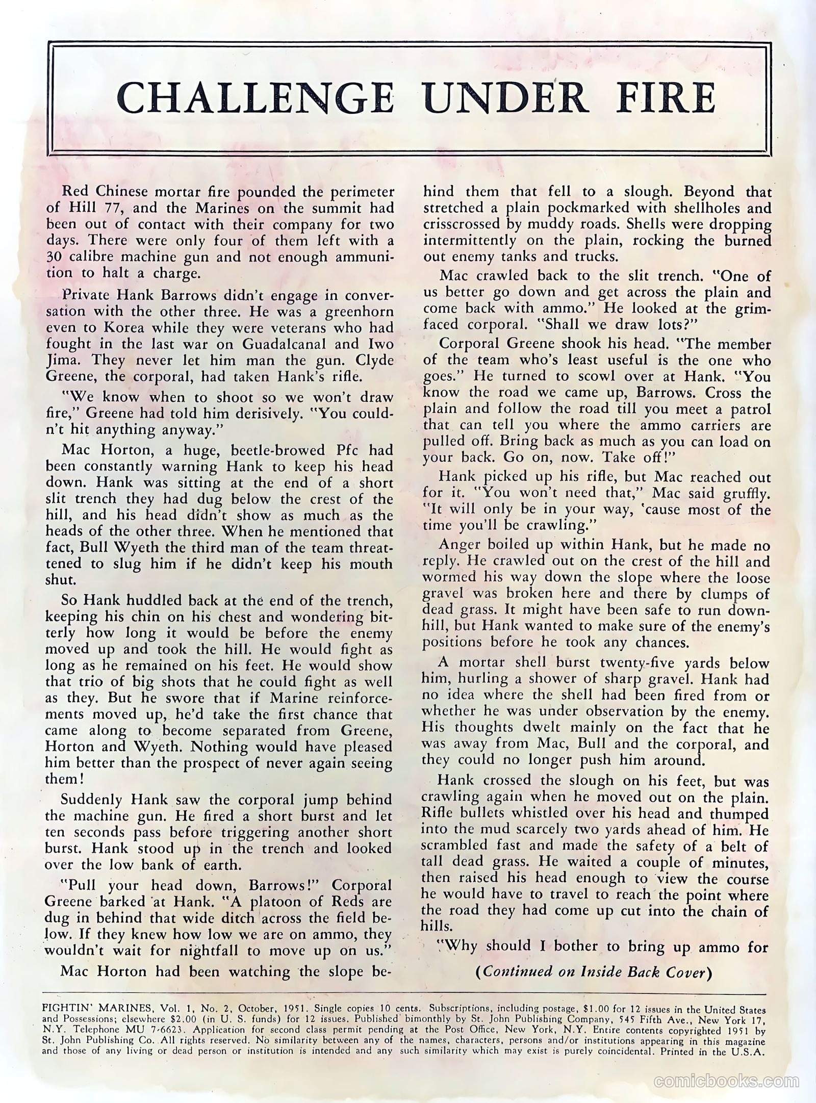 Fightin' Marines #2 (1951) — page 2 of 36